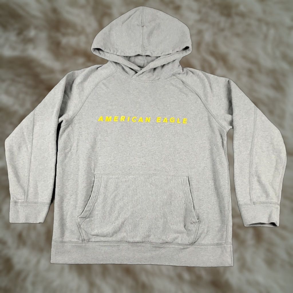 American Eagle Outfitters American Eagle Hoodie Men Medium Gray Pullover Sweatshirt Casual Mock Neck Size US M / EU 48-50 / 2 - 1 Thumbnail