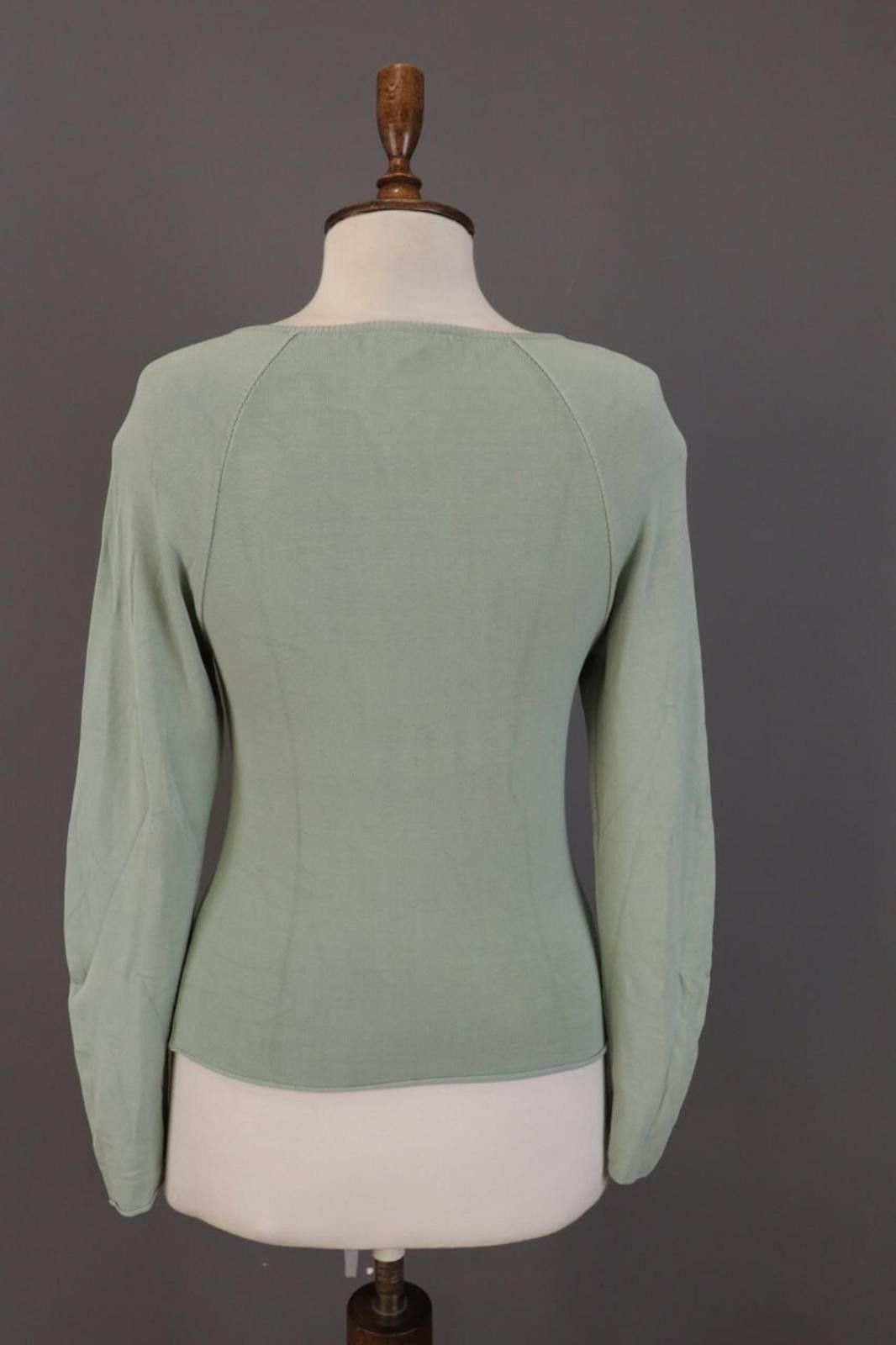 Designer Transit Par Such 101 Green Summer Top Blouse Size 1 Size M / US 6-8 / IT 42-44 - 11 Thumbnail