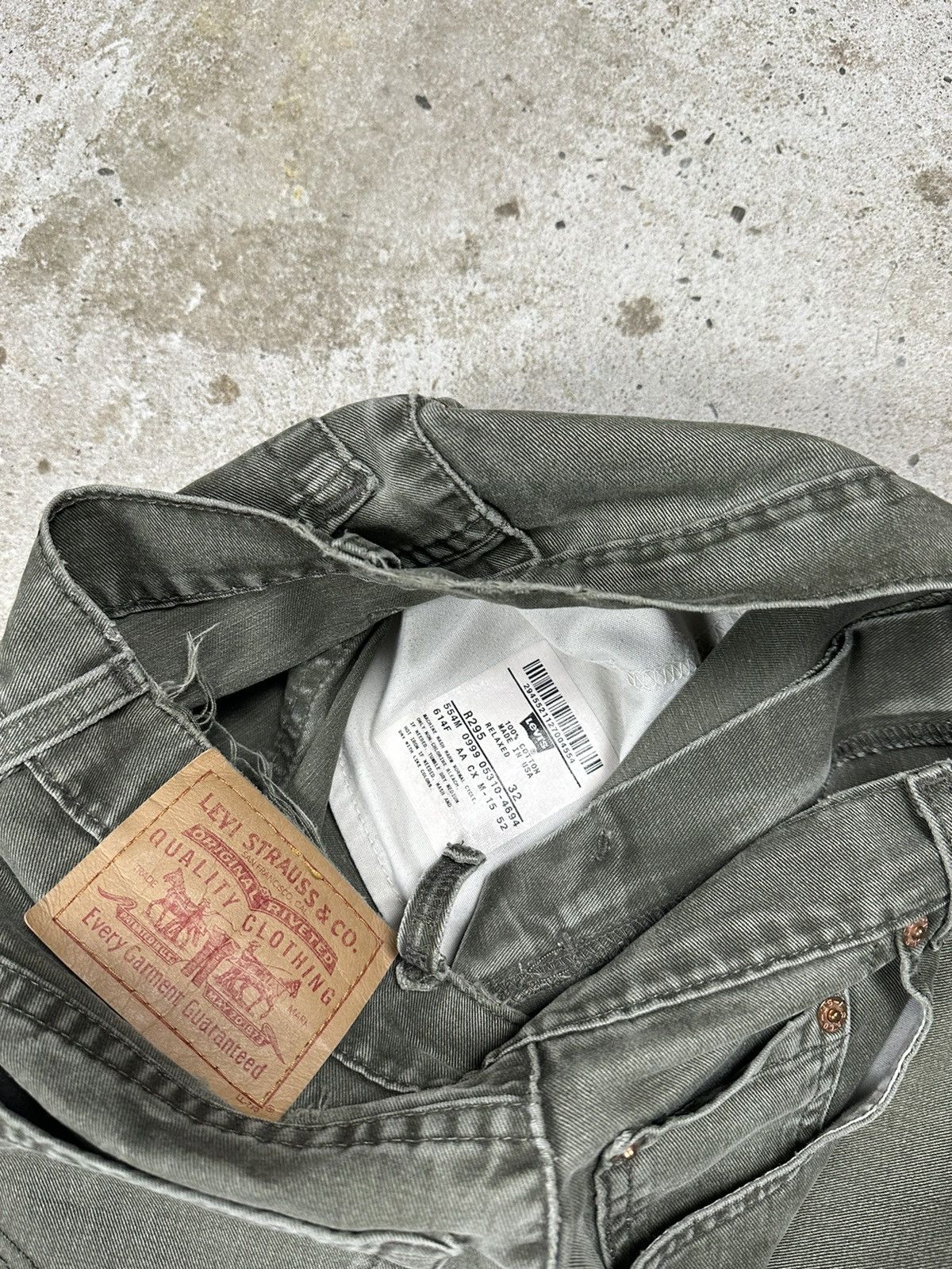 Levi's × Vintage Vintage 90s Levi’s Distressed Khaki Denim Pants Relaxed Size US 28 / EU 44 - 10 Thumbnail