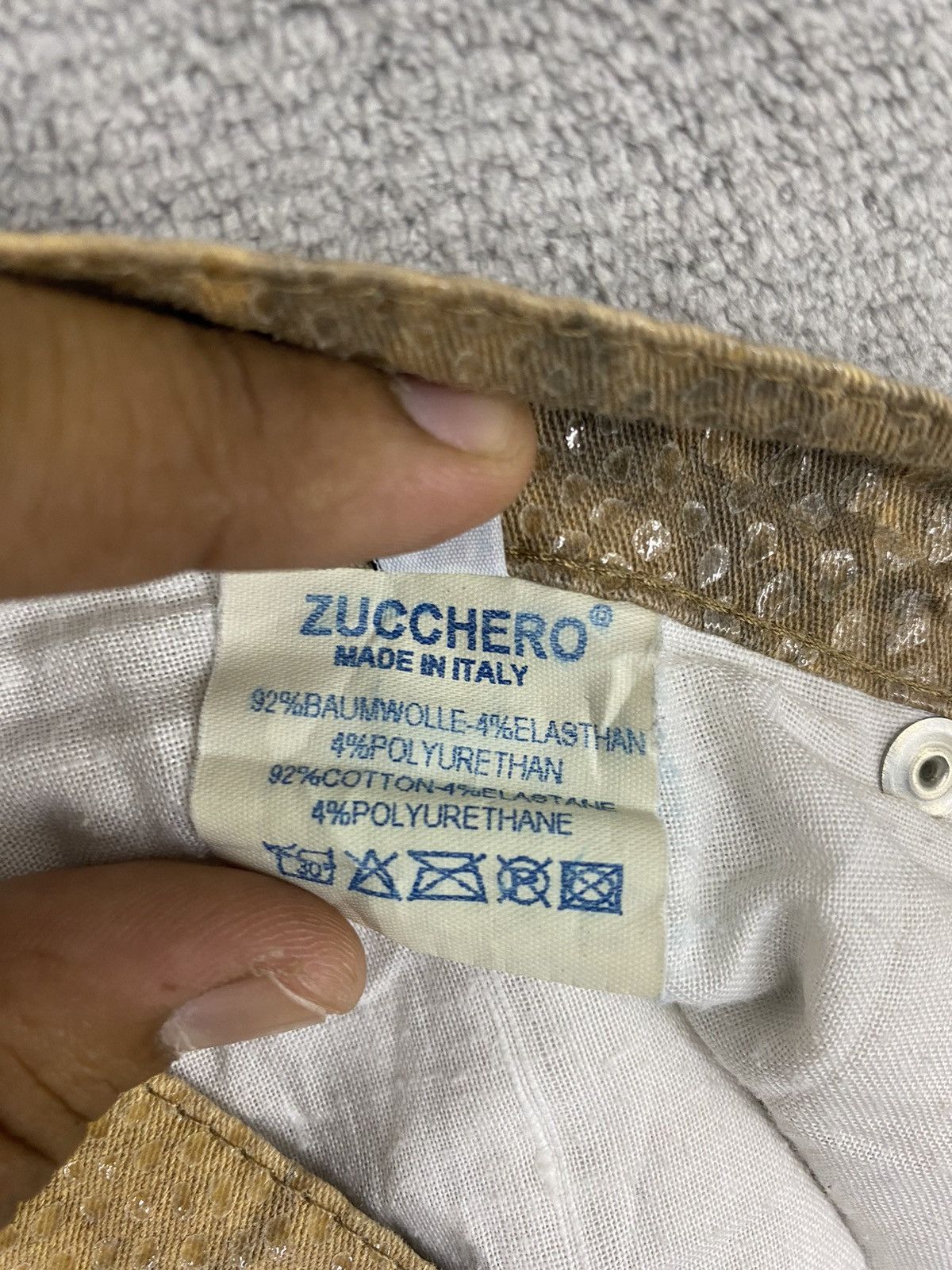Vintage Y2K VINTAGE FEATHER CROCODILE PANTS PRINT MADE IN ITALY Size US 34 / EU 50 - 12 Thumbnail