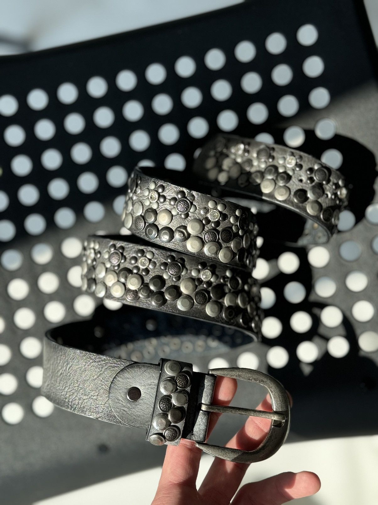 Hysteric Glamour × Japanese Brand Vintage Belts Y2K Rhinestones Punk leather belt Japanese Size ONE SIZE - 1 Thumbnail