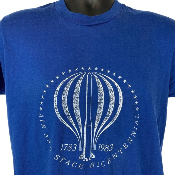 Screen Stars Air and Space Bicentennial Vintage 80s T Shirt Medium