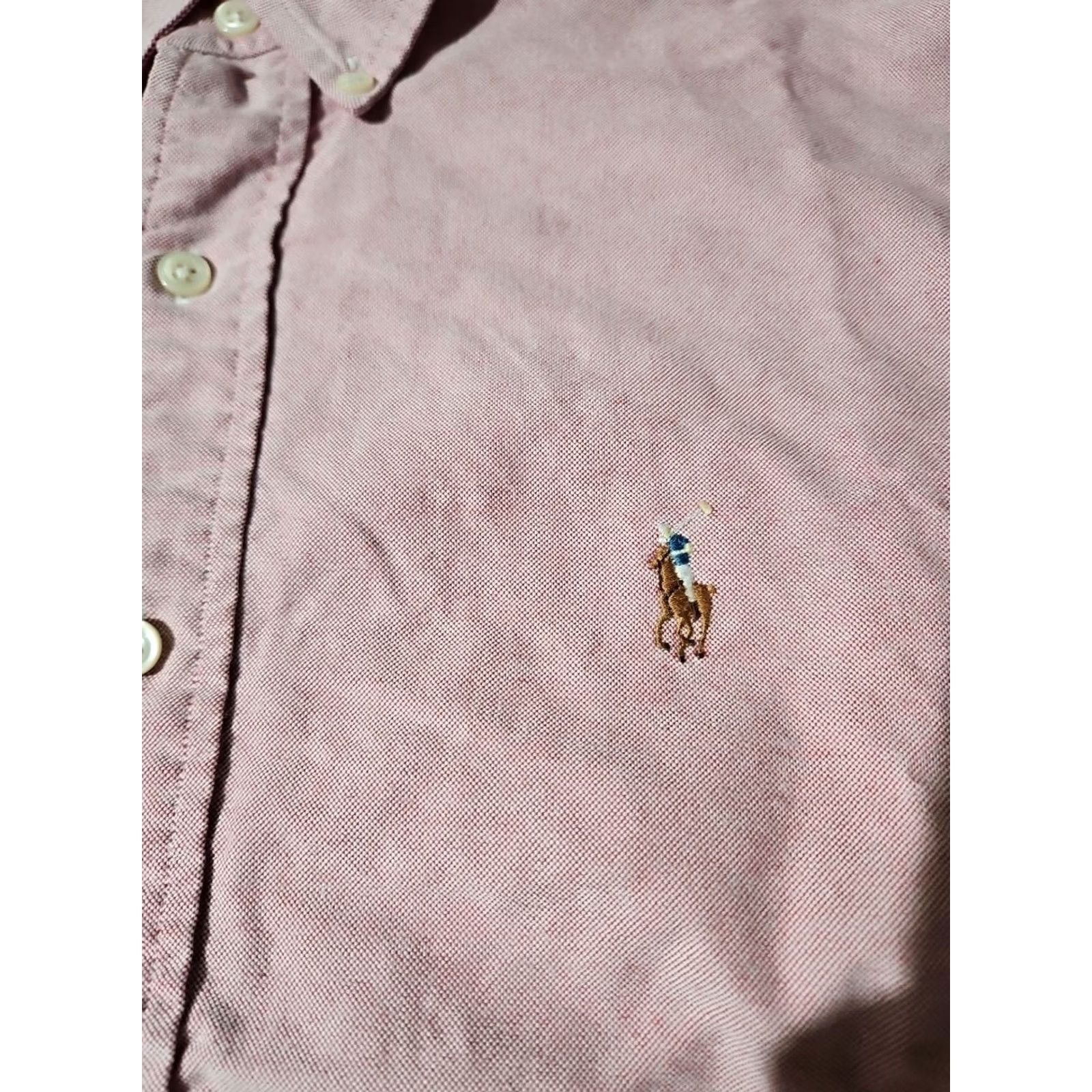 Polo Ralph Lauren Ralph Lauren Shirt Mens 16 32/33 Red Custom Fit Button-Down Polo Collar Preppy Embroidered Pony Button-Up Knit Cotton Casual Formal Business Size US L / EU 52-54 / 3 - 6 Thumbnail