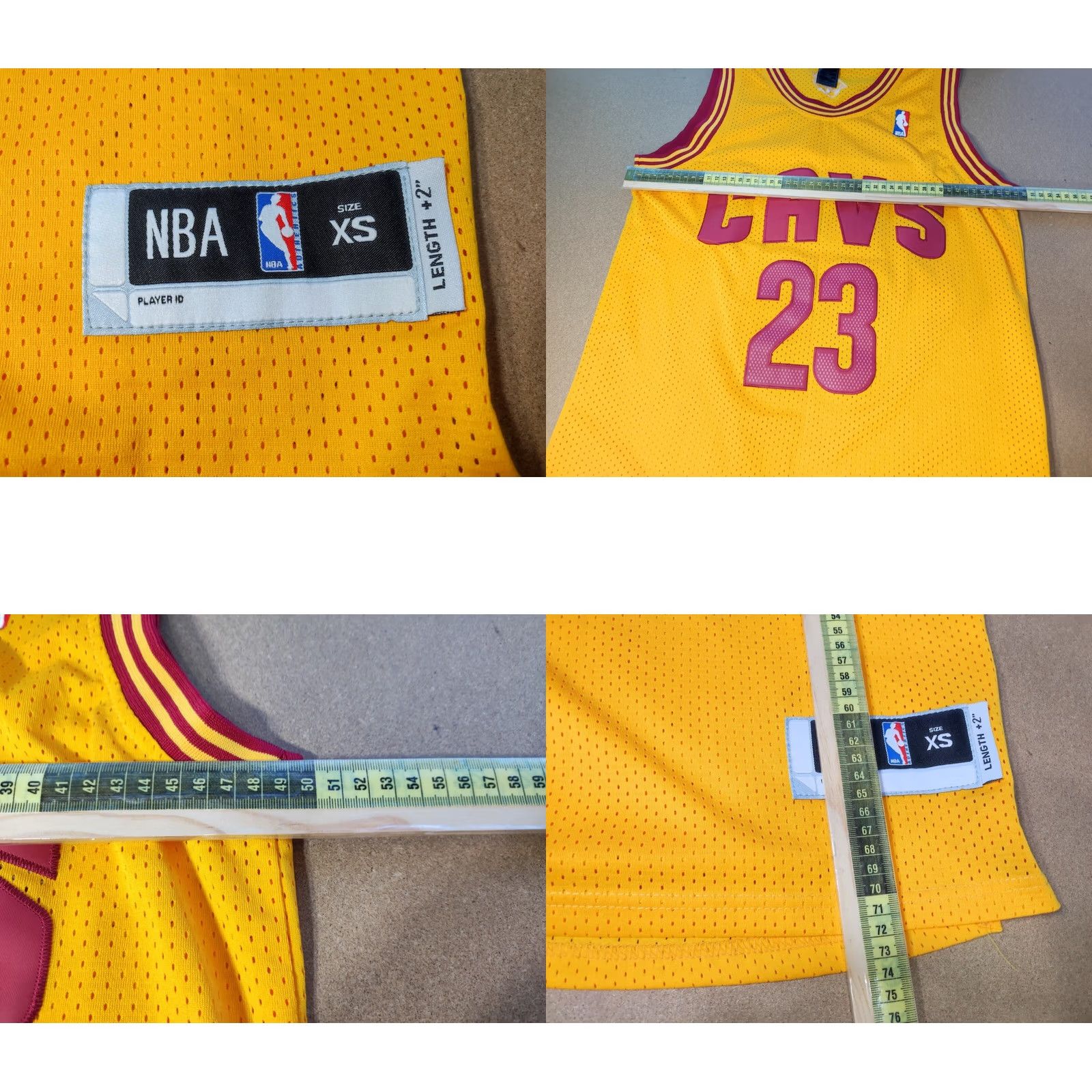 NBA Cleveland Cavaliers Lebron James Jersey #23 NBA Sports Cavs Yellow Tank XS Unisex Adults Sleeveless Jersey Sports/Activewear NCAA Size US XS / EU 42 / 0 - 8 Thumbnail