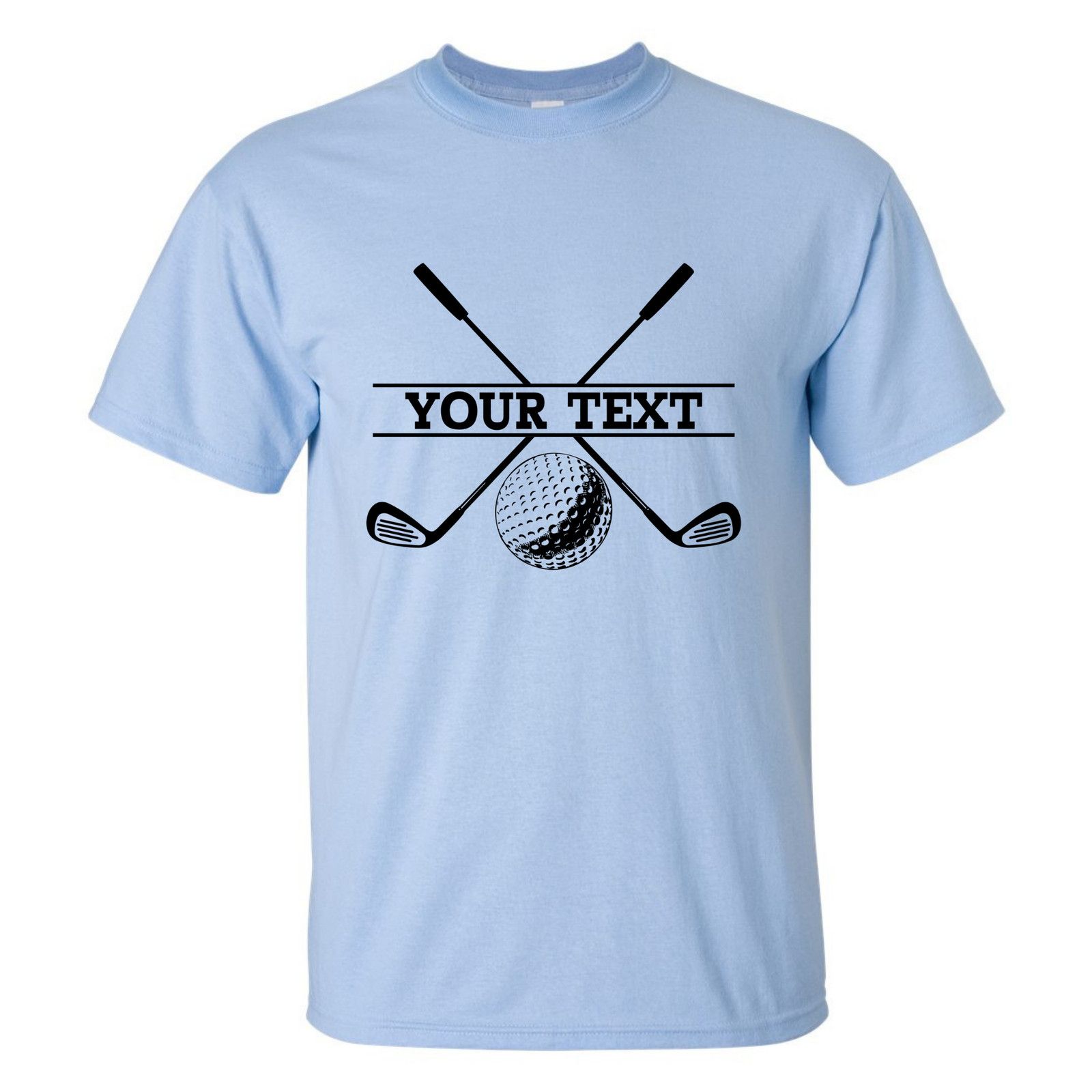 Gildan Personalized Golf Ball Crossed Clubs YOUR NAME T-Shirt Size US L / EU 52-54 / 3 - 12 Thumbnail