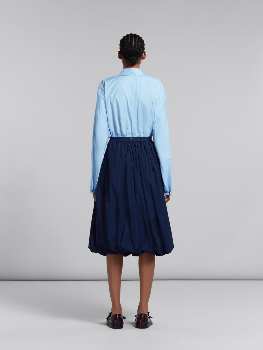 Marni o1w1db10125 Bio Poplin Balloon Midi Skirt in Deep Blue Size 26" / US 2 / IT 38 - 3 Thumbnail