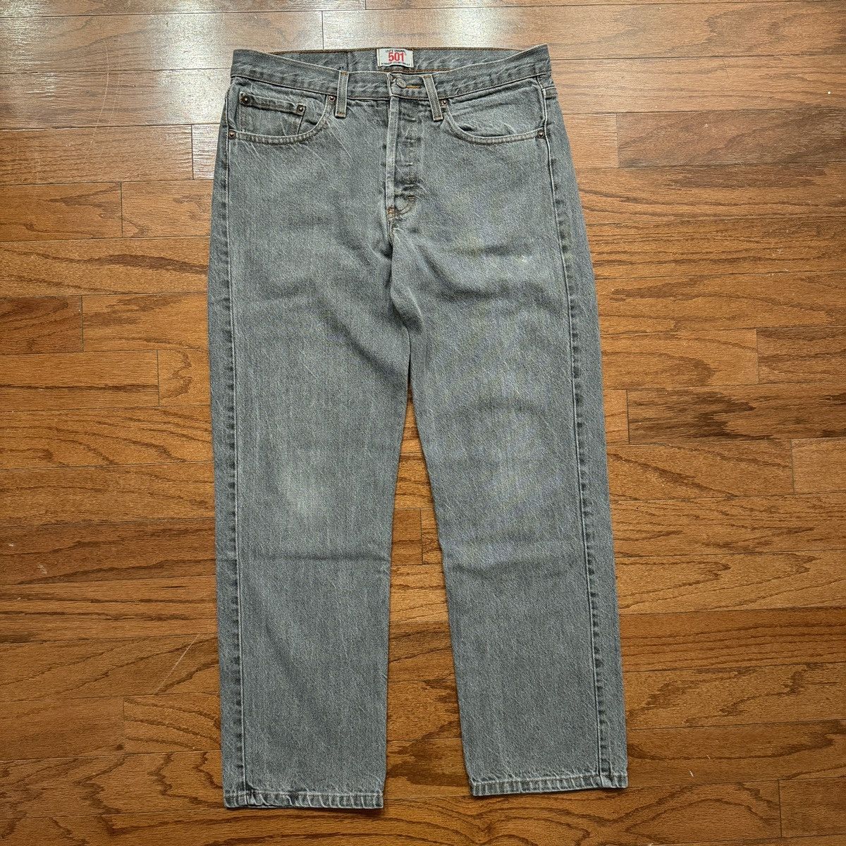 Levi's Levi’s 501 0632 Gray/Black Denim Pants W34 Size US 34 / EU 50 - 2 Thumbnail