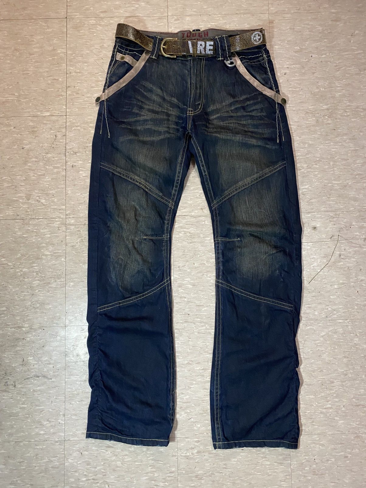 If Six Was Nine Tough jeansmith with leather belt Size US 34 / EU 50 - 22 Thumbnail