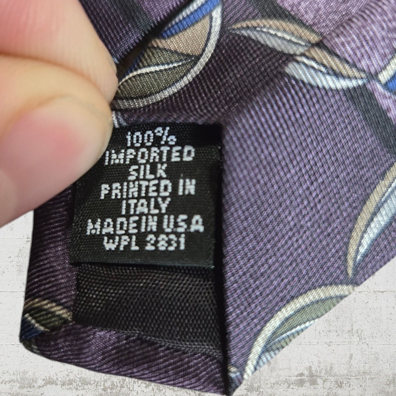 Henry Grethel Vintage Purple USA Made Silk Tie Size ONE SIZE - 5 Thumbnail
