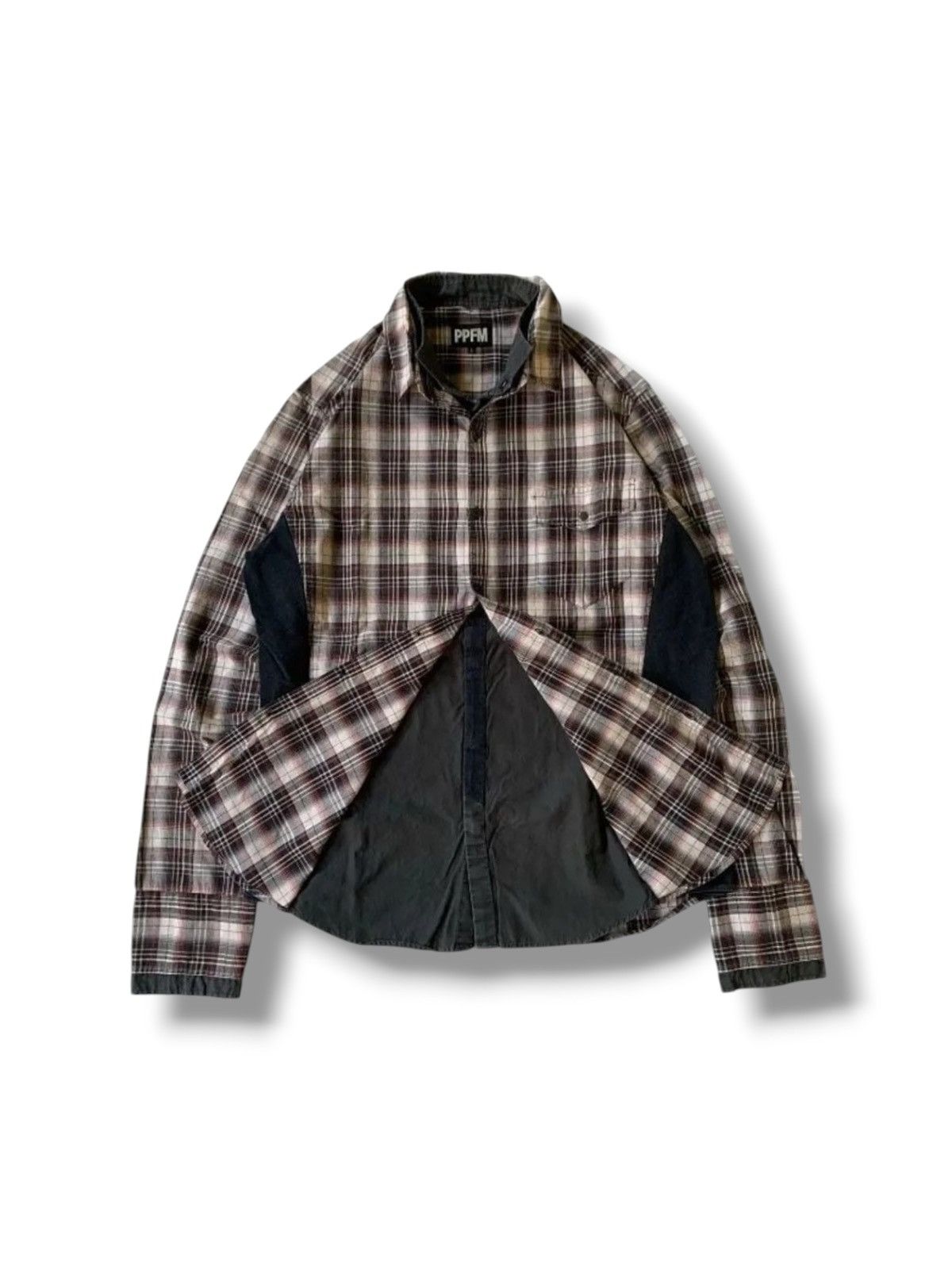 PPFM Ppfm Double Layer Plaid Shirt Size US M / EU 48-50 / 2 - 1 Thumbnail