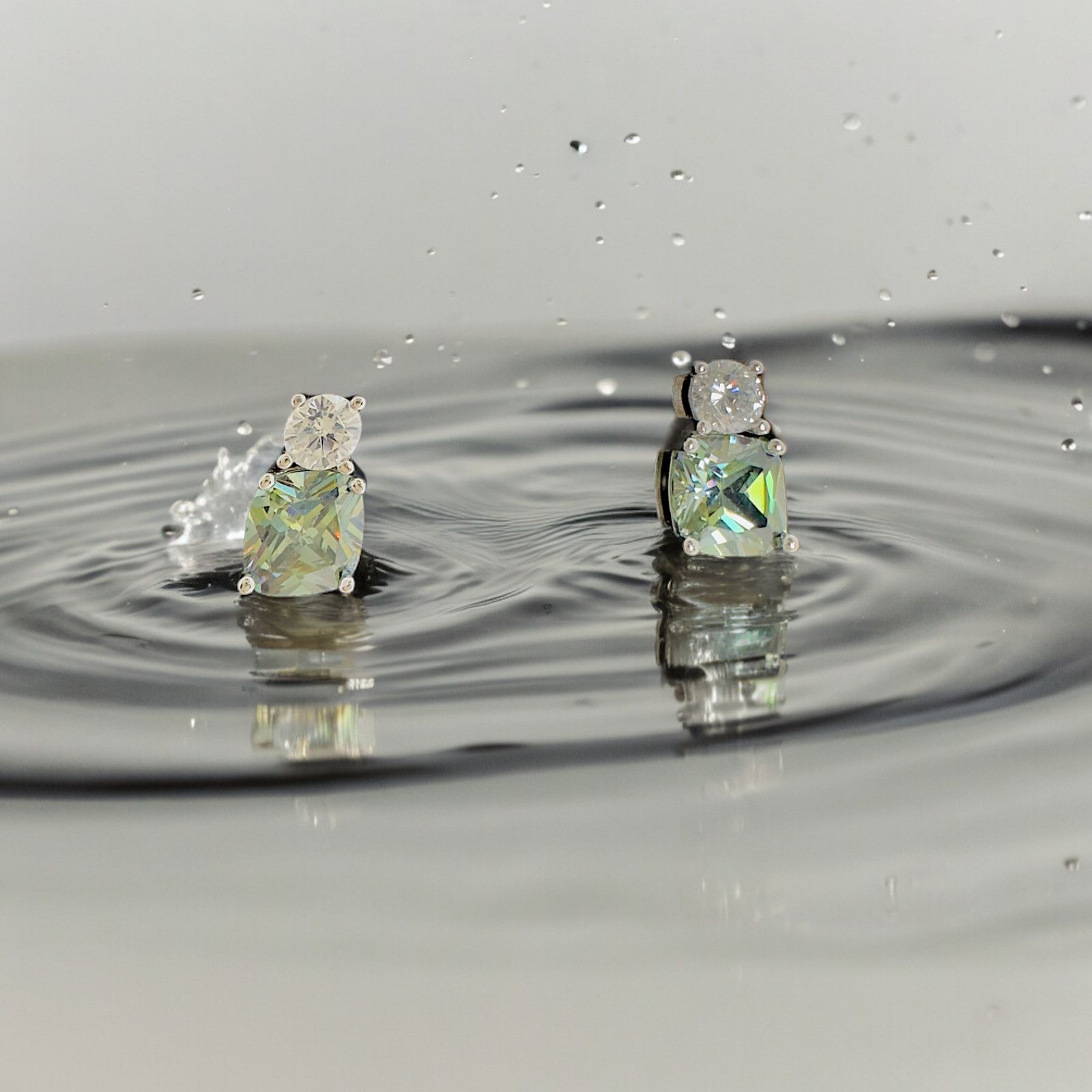 Other Cushion Cut 2.3ct Green Sapphire & Diamond .925 Silver Lab Size ONE SIZE - 18 Thumbnail