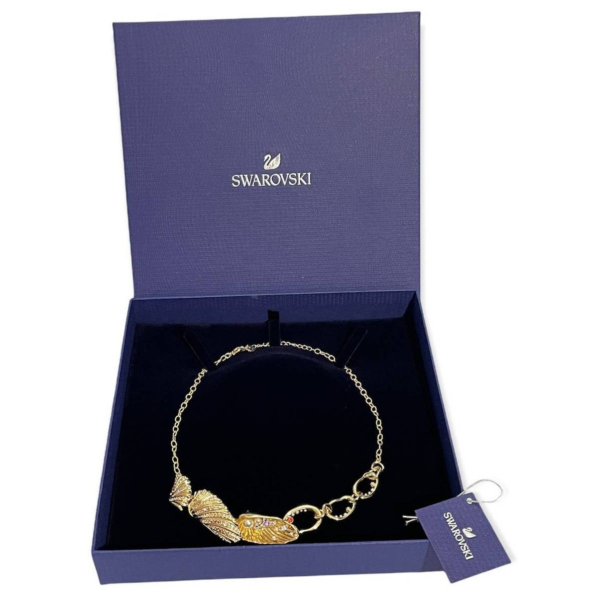 Swarovski Swarovski Shell Gold Tone And Crystal Necklace New Size ONE SIZE - 1 Thumbnail