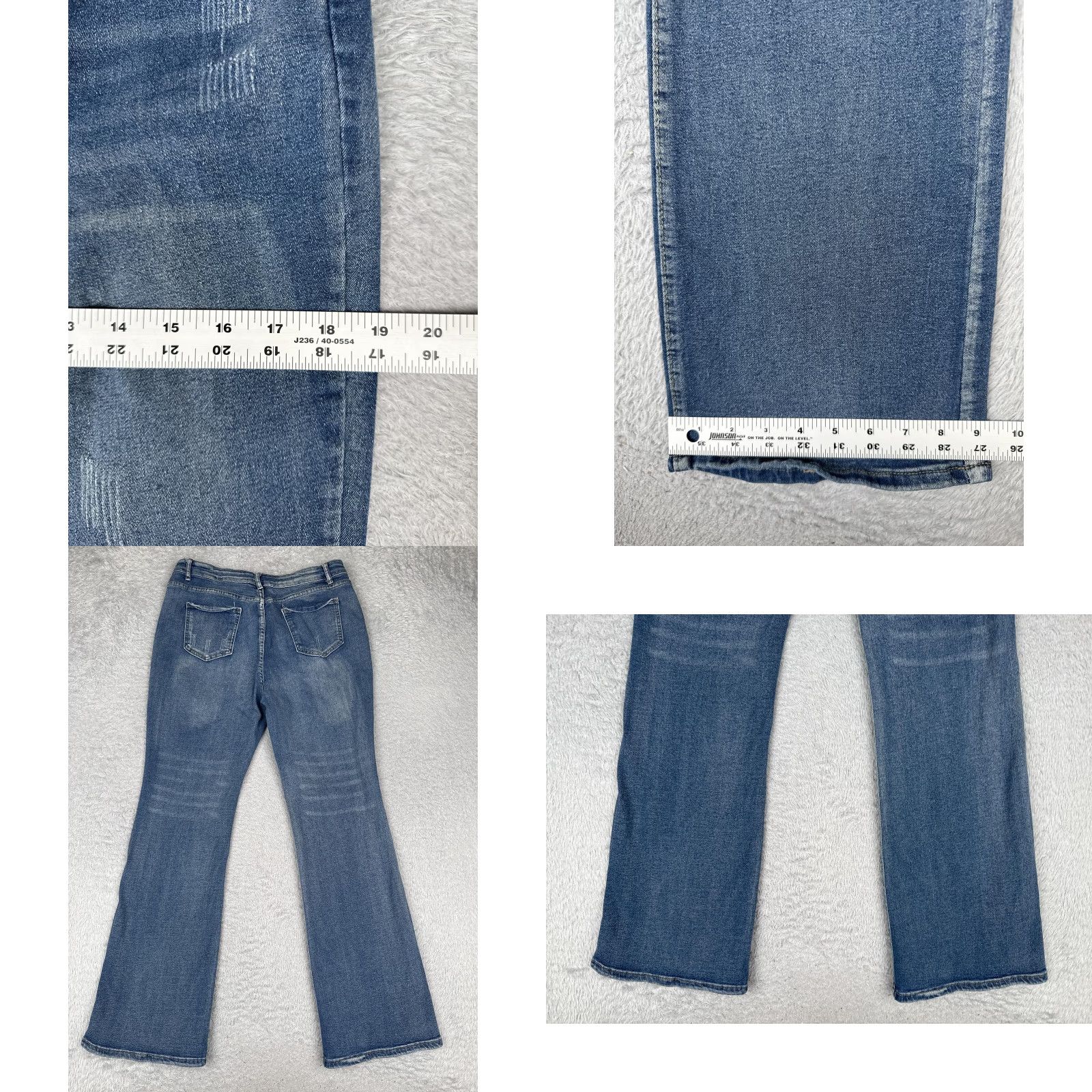 Vintage Blue Jeans Womens 28x30 Straight Leg High Rise Denim Medium Wash Classic Fit Size 28" / US 6 / IT 42 - 9 Thumbnail