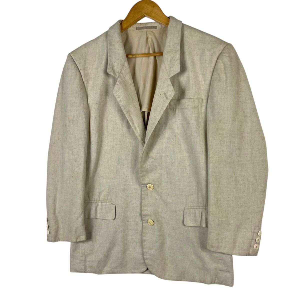 Issey Miyake × Vintage 💥 80s ISSEY MIYAKE MEN BUTTON JACKET COAT Size US M / EU 48-50 / 2 - 2 Thumbnail