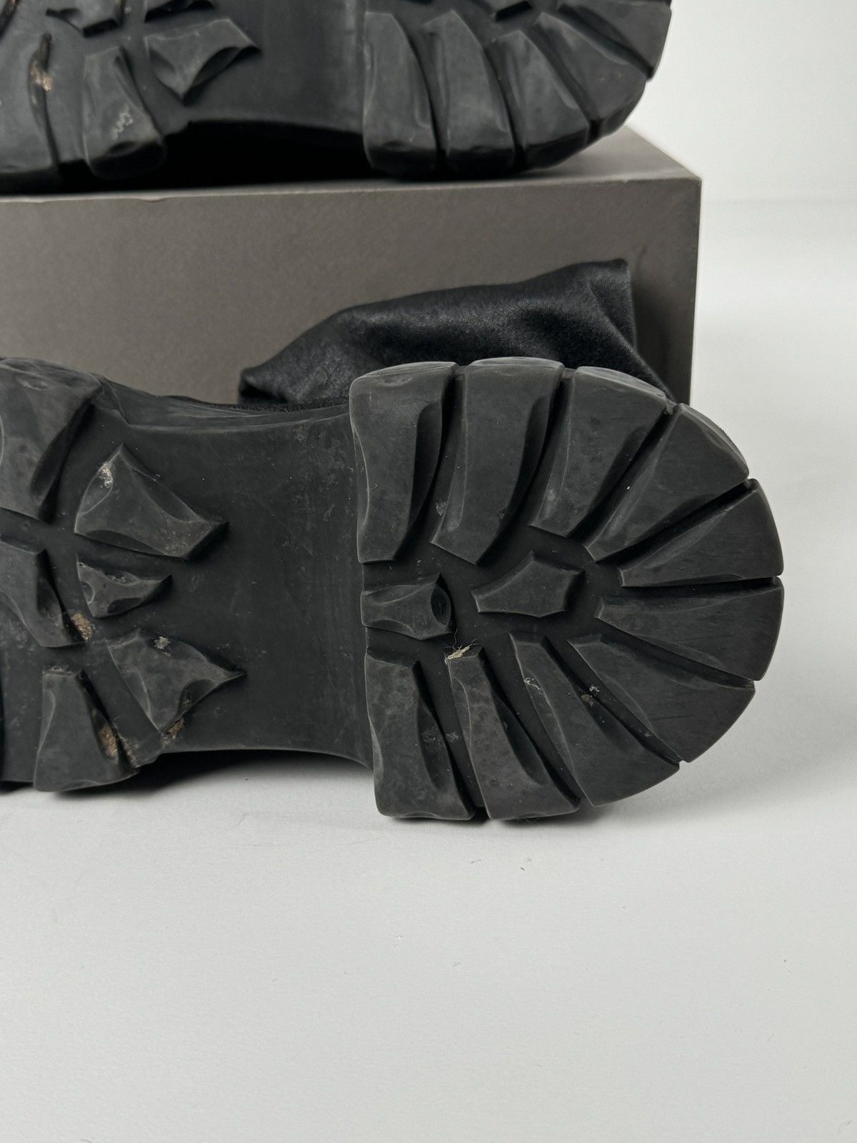 Rick Owens × Rick Owens Drkshdw Rick Owens Bozo Tractor Stocking Boots Size US 11 / EU 44 - 12 Thumbnail