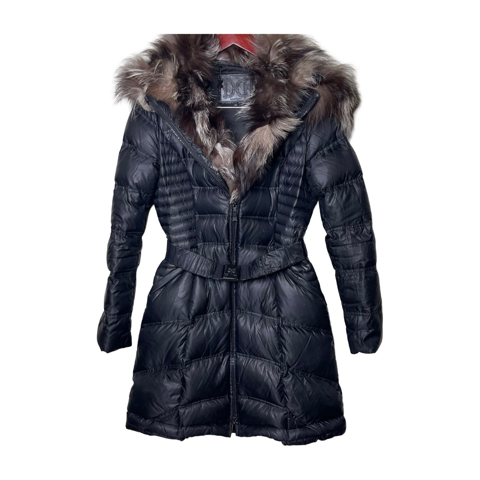 Other Dawn Levy black down filled coat with real fox fur trim XS Size XS / US 0-2 / IT 36-38 - 1 Thumbnail