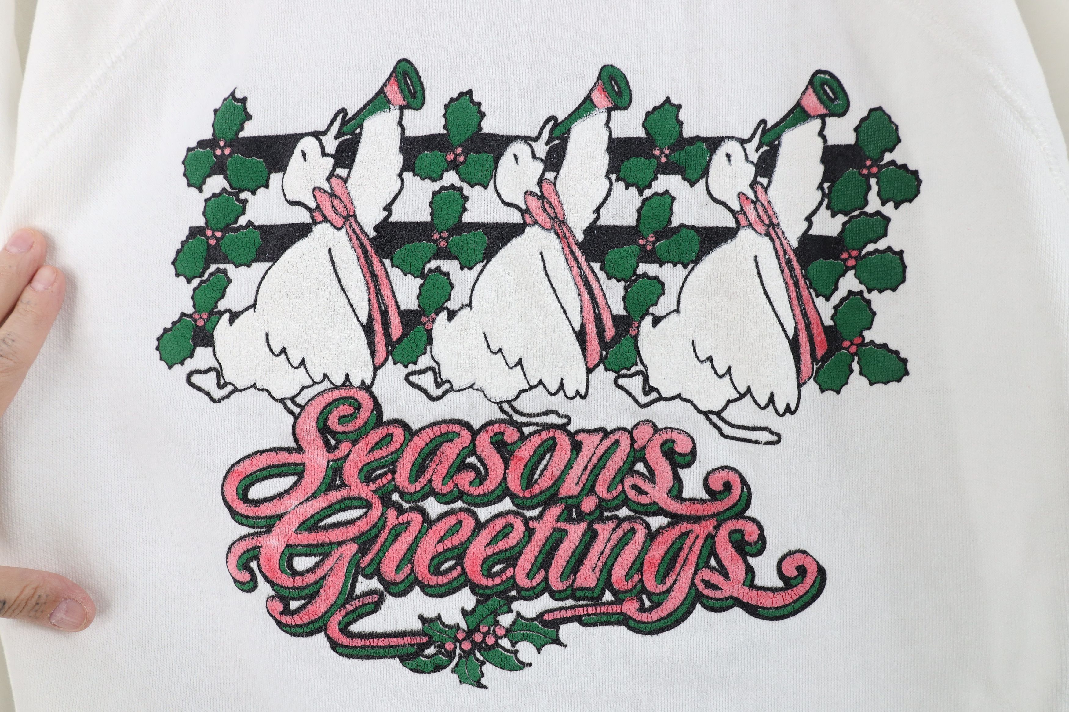 Vintage Vintage 70s 80s Streetwear Seasons Greetings Sweatshirt USA Size XL / US 12-14 / IT 48-50 - 4 Thumbnail