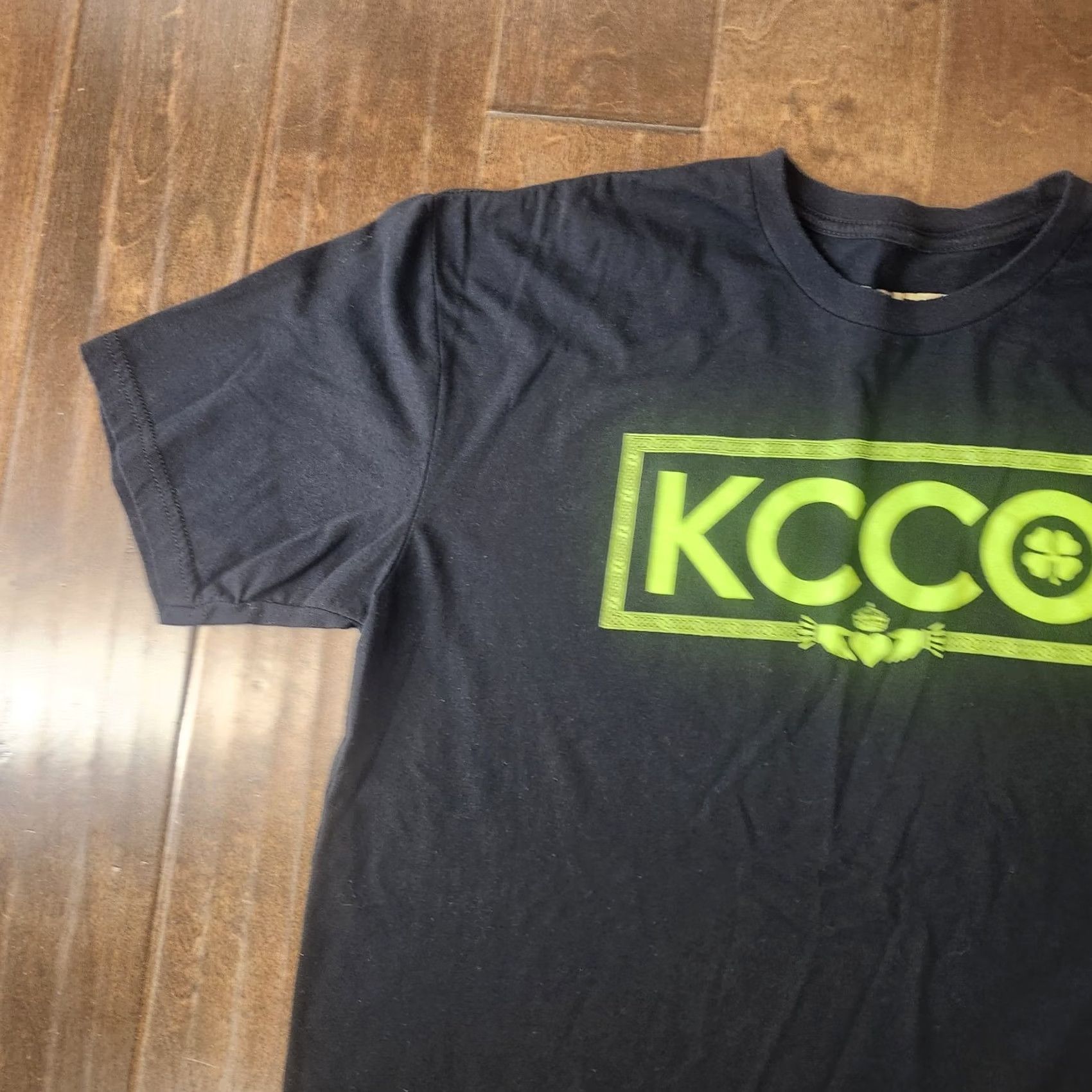 Vintage KCCO Chive Shirt Mens XL Black Tee Clover Graphic Keep Calm Chive On Minor Stain Size US XL / EU 56 / 4 - 5 Thumbnail