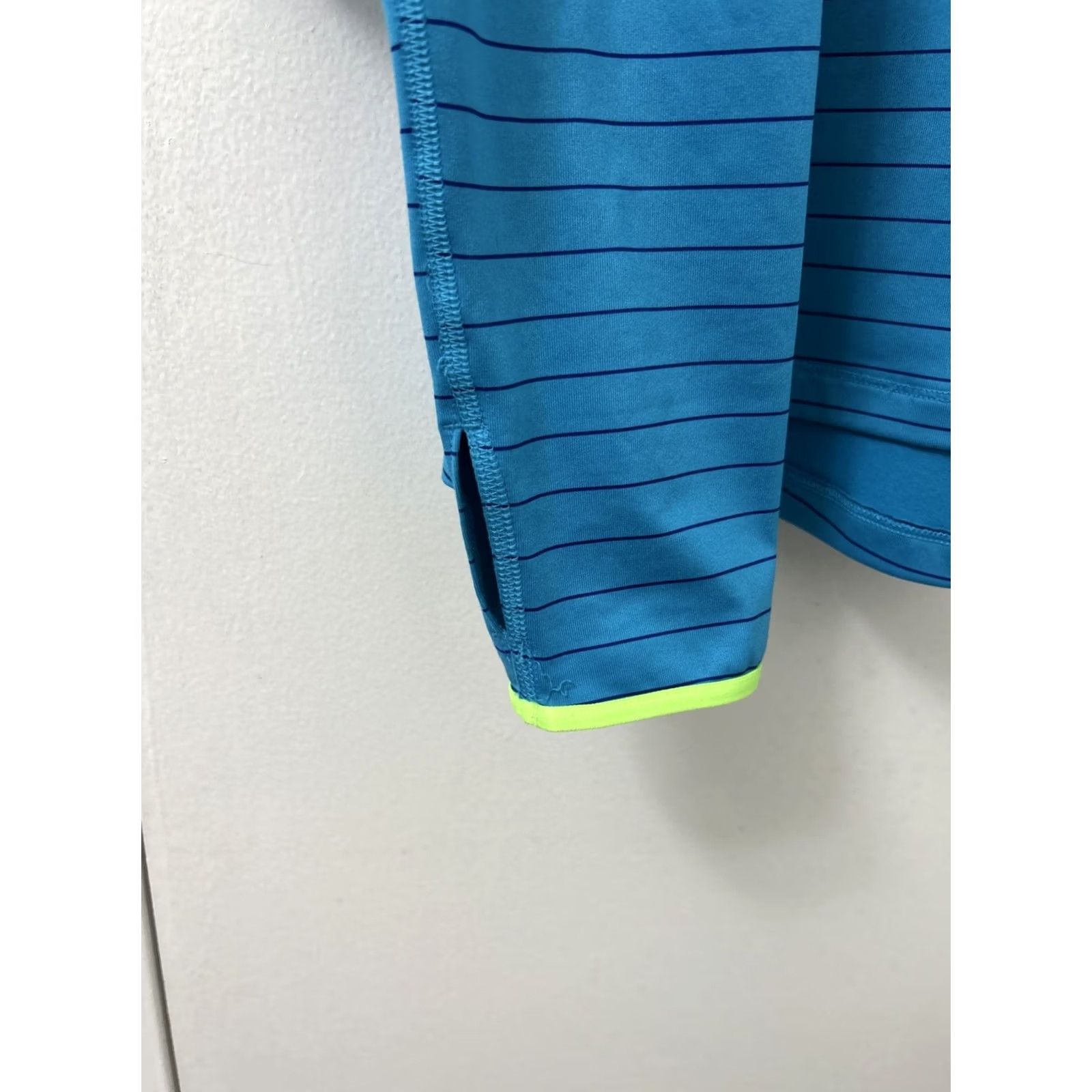 Nike Nike Pro Hyperwarm Pullover Womens XL Blue Striped 1/2 Zip Sweatshirt 642621-407 Size XL / US 12-14 / IT 48-50 - 5 Thumbnail