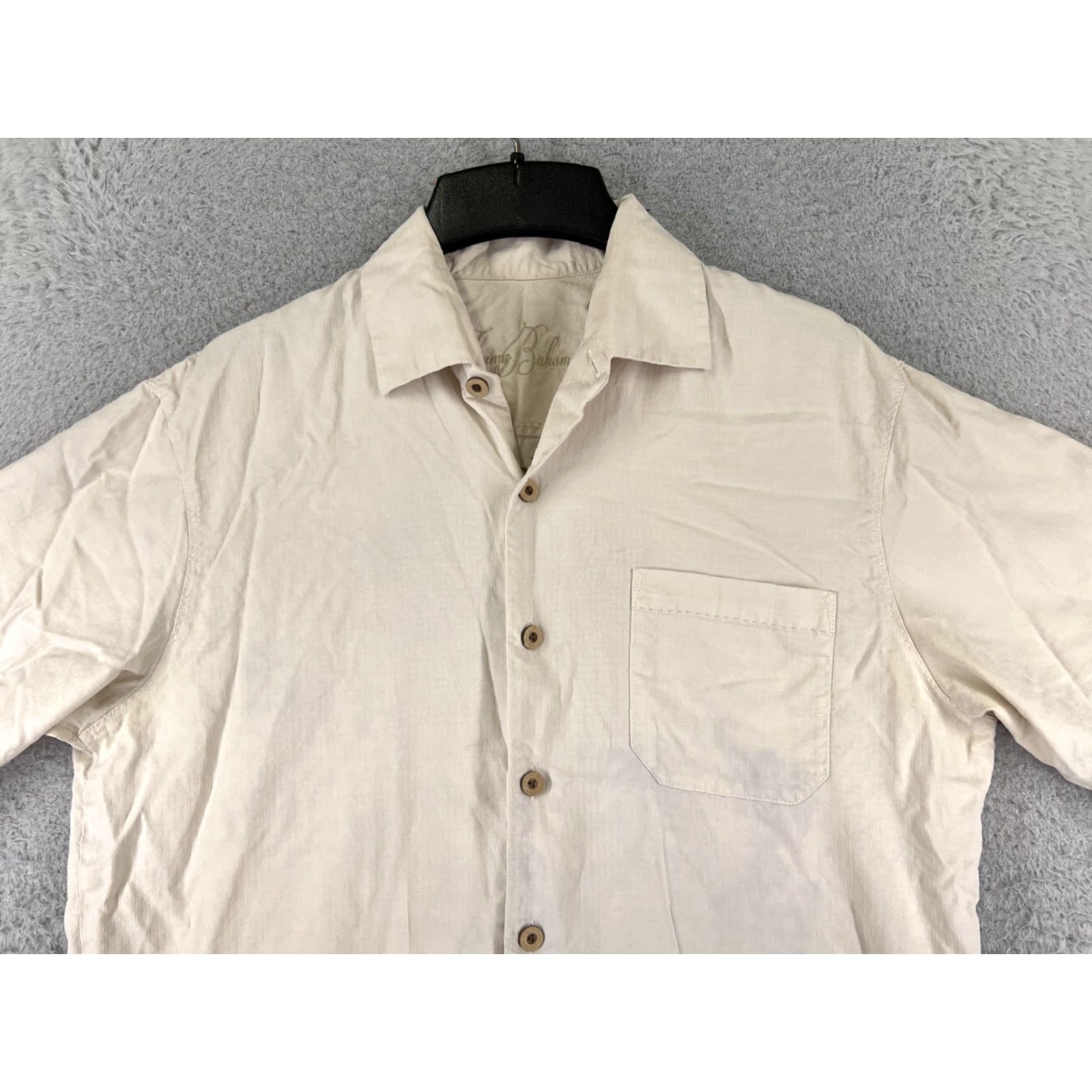 Tommy Bahama Tommy Bahama Shirt Mens Medium Beige 100% Silk Measure Twice Put Once Cocktails Size US M / EU 48-50 / 2 - 4 Thumbnail