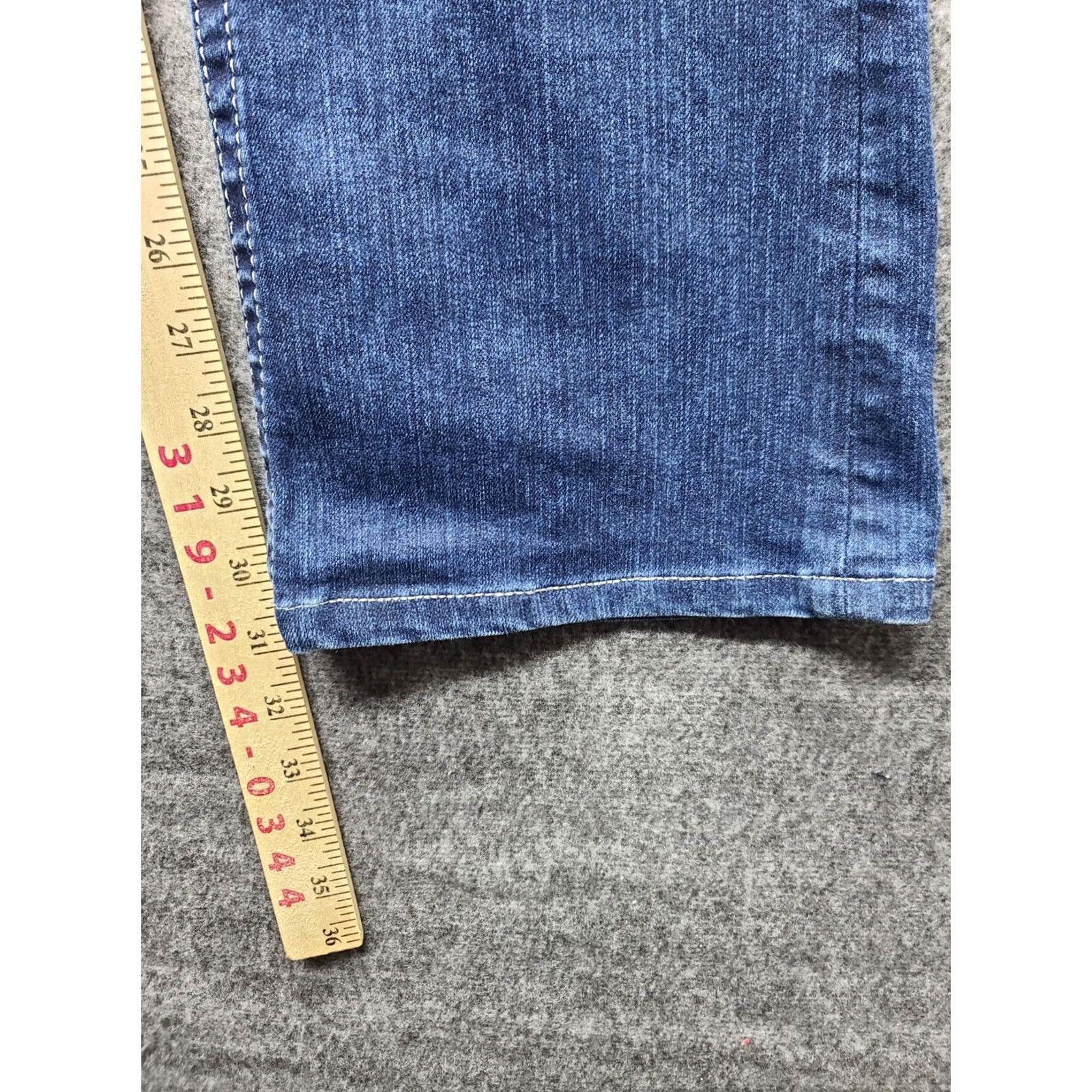 Miss Me Miss Me Jeans Womens 29 Regular Bootcut Distressed Embroidered Rhinestone Cowgirlcore Jeans Size 29" - 6 Thumbnail