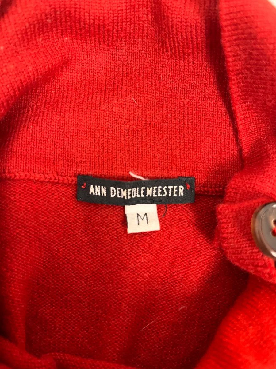 Ann Demeulemeester Ann Demeulemeester Buttoned Red Turtleneck Sweater Size US M / EU 48-50 / 2 - 6 Thumbnail