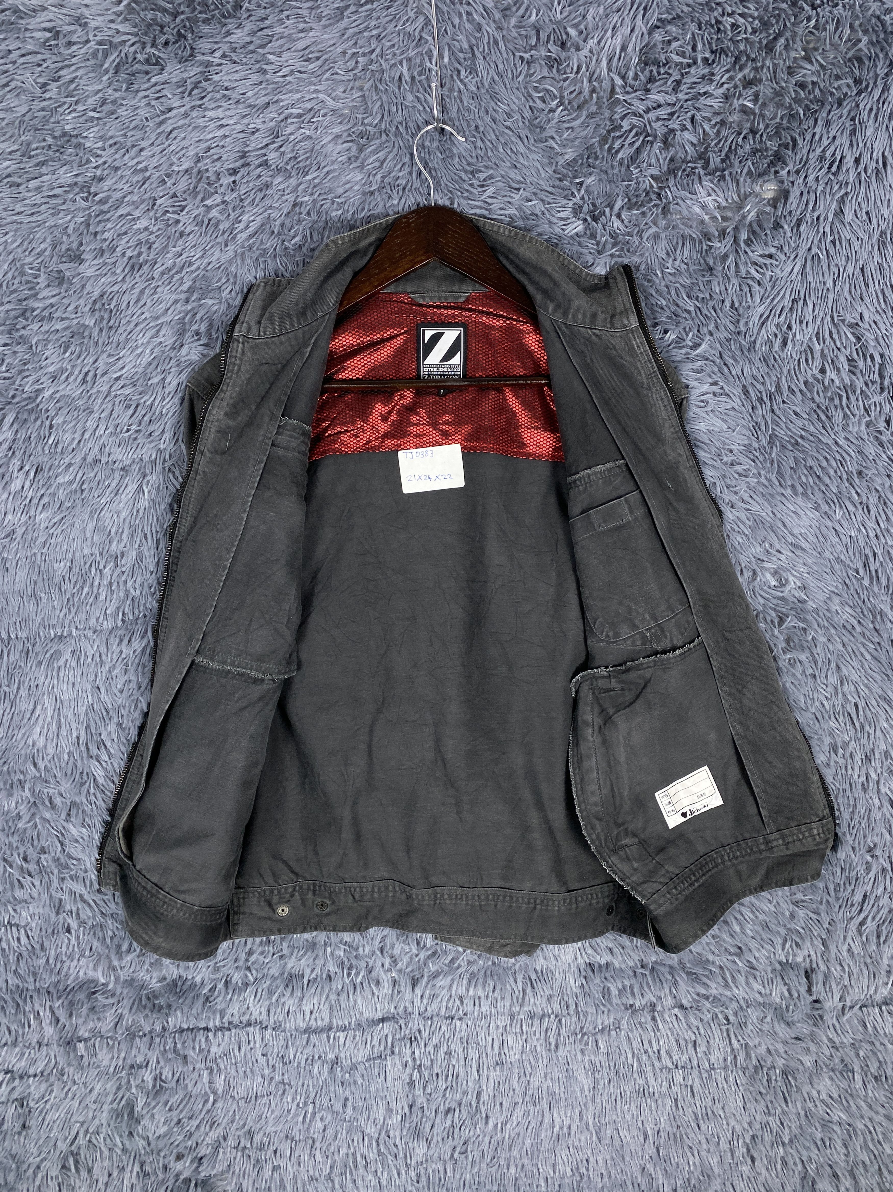 Japanese Brand Vintage Black Utility Zip-Up Jacket – Workwear Style Size US L / EU 52-54 / 3 - 6 Thumbnail