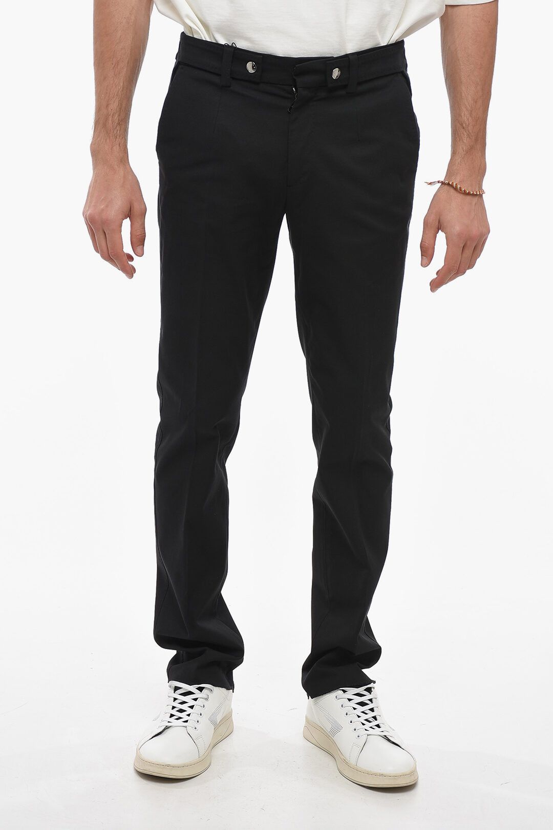 image of Dolce Gabbana Og1Mm0424 Stretch Cotton Pant In Black, Men's (Size 28)