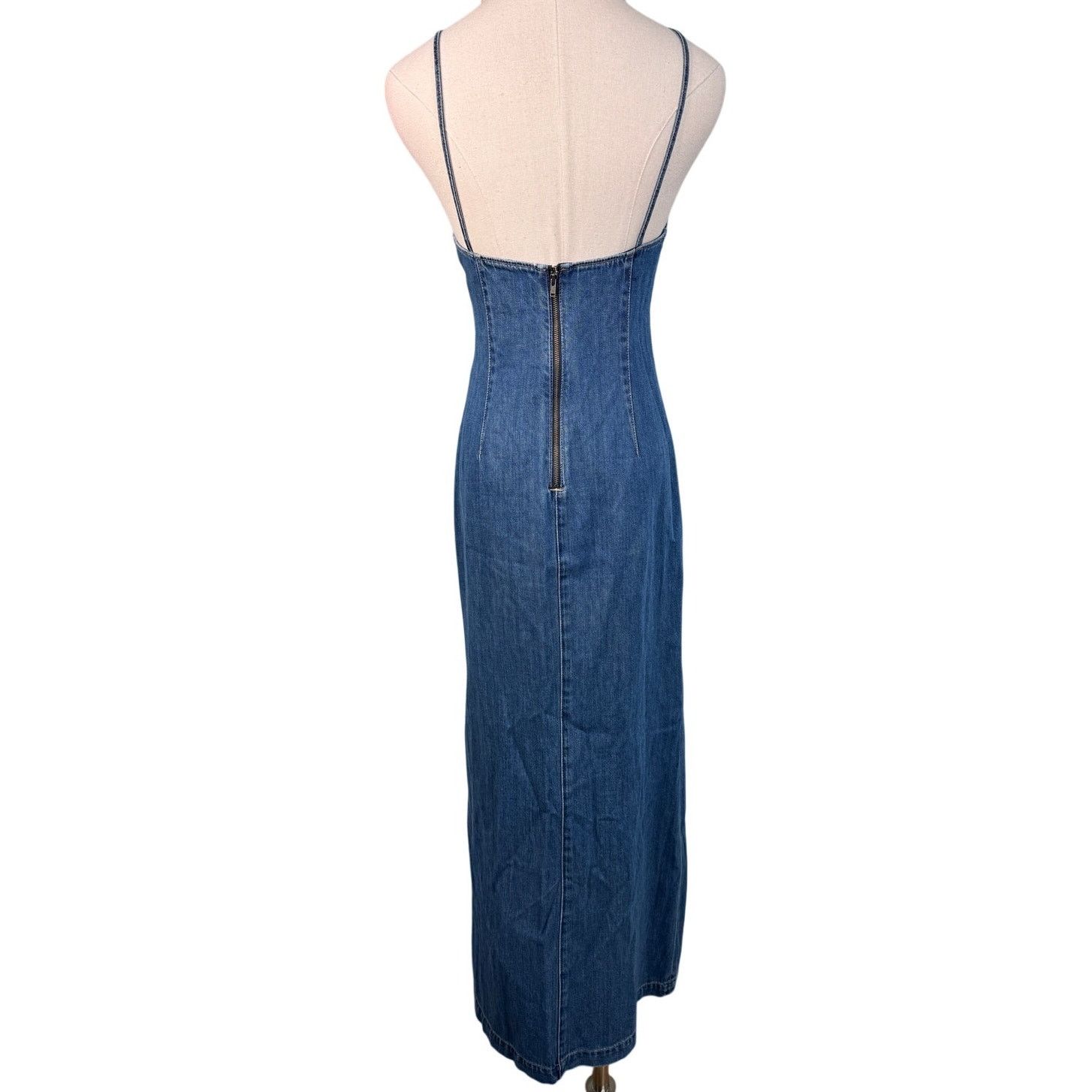 Alice + Olivia Alice + Olivia Julietta Denim Midi Dress blue jean size 2 Size XS / US 0-2 / IT 36-38 - 10 Thumbnail