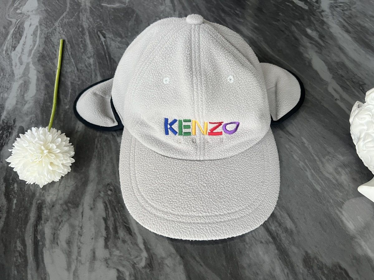 Kenzo Kenzo : Golf Puffy Trapper Hat Cap Grey Rainbow Font Size ONE SIZE - 2 Thumbnail