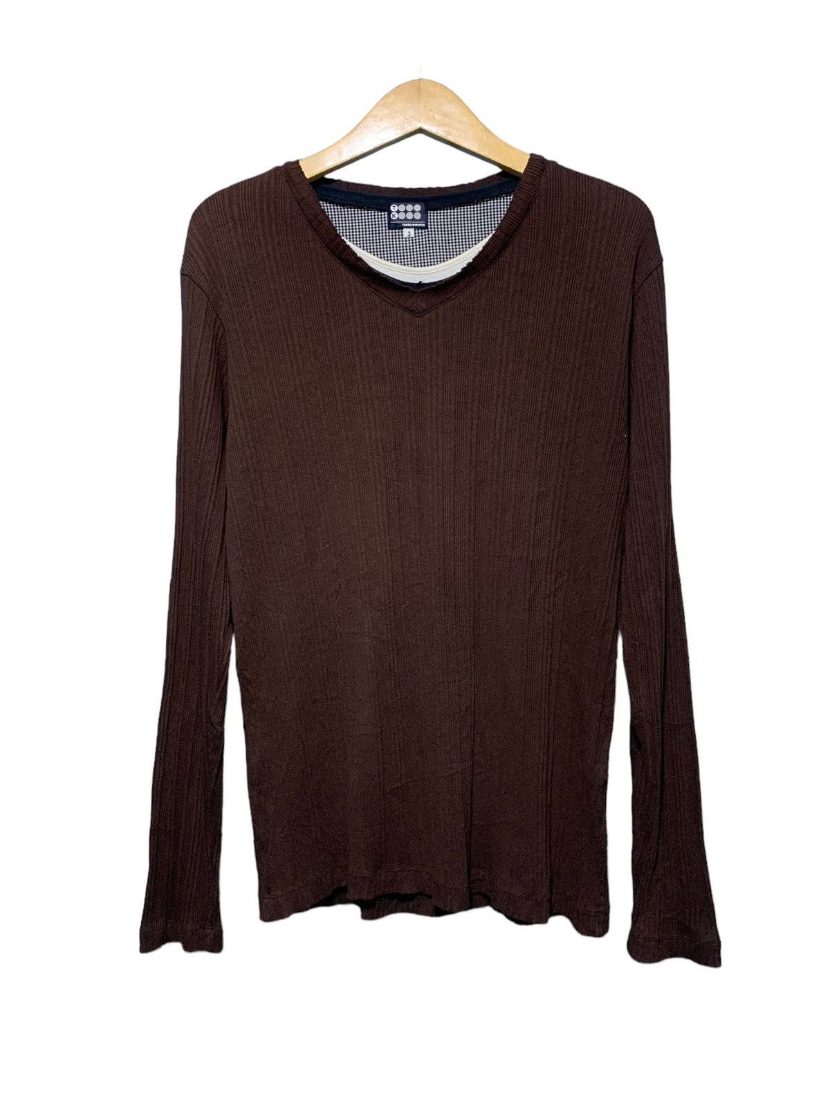 Takeo Kikuchi Y2k Takeo kikuchi triple layer neck gothic ribbed longsleeve Size US M / EU 48-50 / 2 - 1 Thumbnail
