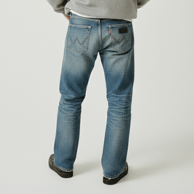 Wrangler Wrangler Straight Cut Denim Distressed Jeans Bottom Size US 35 - 1 Thumbnail