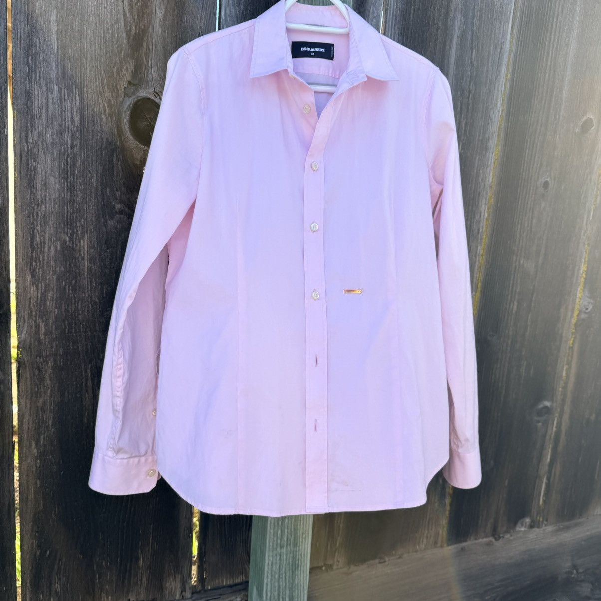 Dsquared2 Dsquared2 Women Pink Button Up Shirt Logo Plaque Italy Made Size XL / US 12-14 / IT 48-50 - 6 Thumbnail