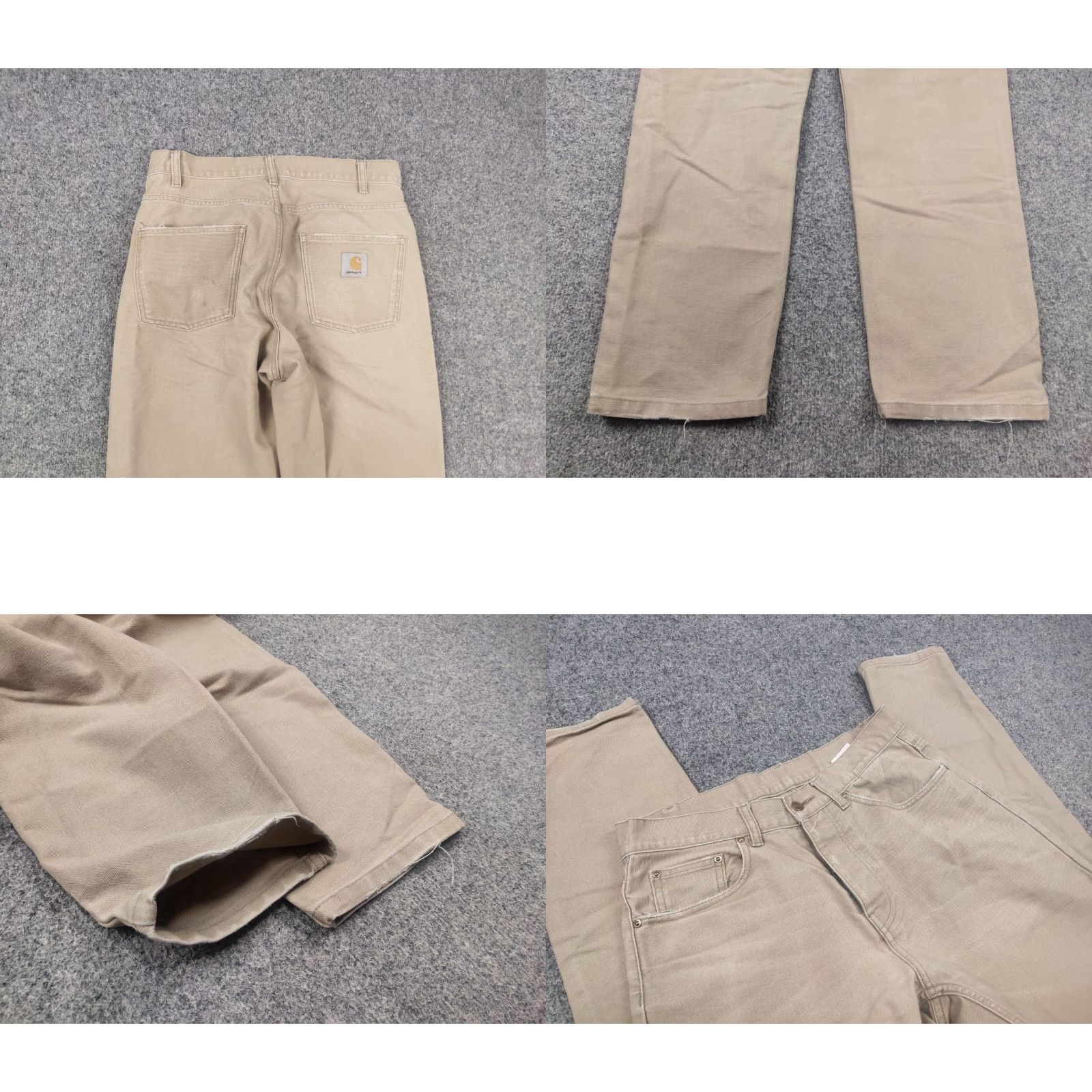 Carhartt VINTAGE Carhartt USA Beige Faded Canvas Newel Trouser Straight Pants Carpenter Workwear 30" Mens Beige 90s Carhartt USA 30x30 5-Pocket Denim? Size US 30 / EU 46 - 8 Thumbnail
