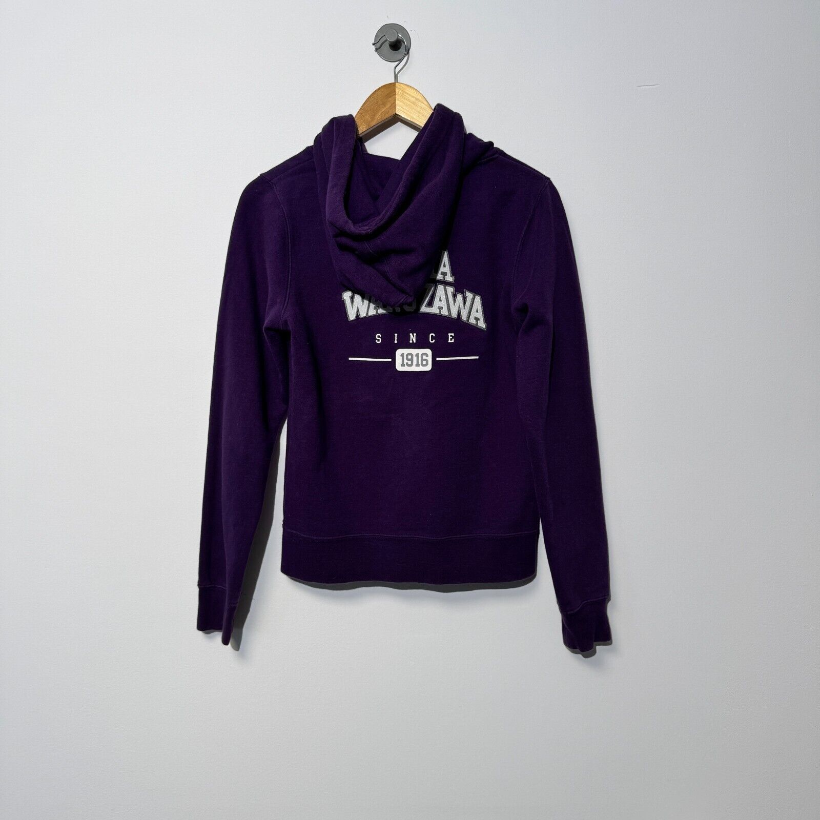 Vintage Vintage Unisex Purple Cotton Zip Hoodie Size M Legia Size US M / EU 48-50 / 2 - 8 Thumbnail
