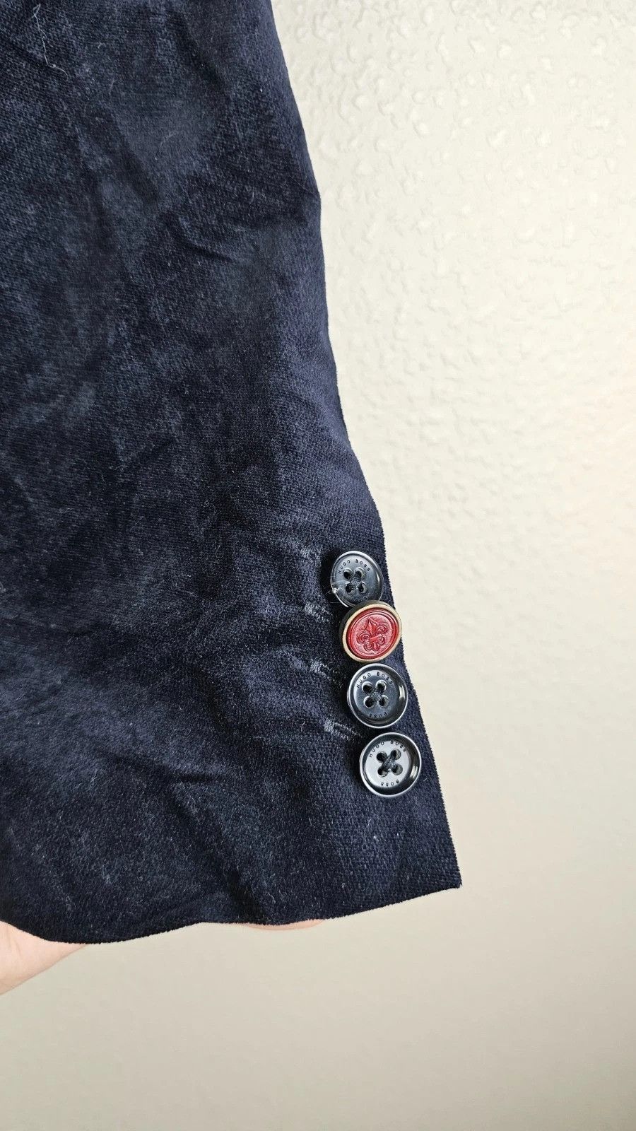 Hugo Boss Hugo Boss Coastus1-W Velvet Blazer Navy Blue 40R Size 40R - 10 Thumbnail