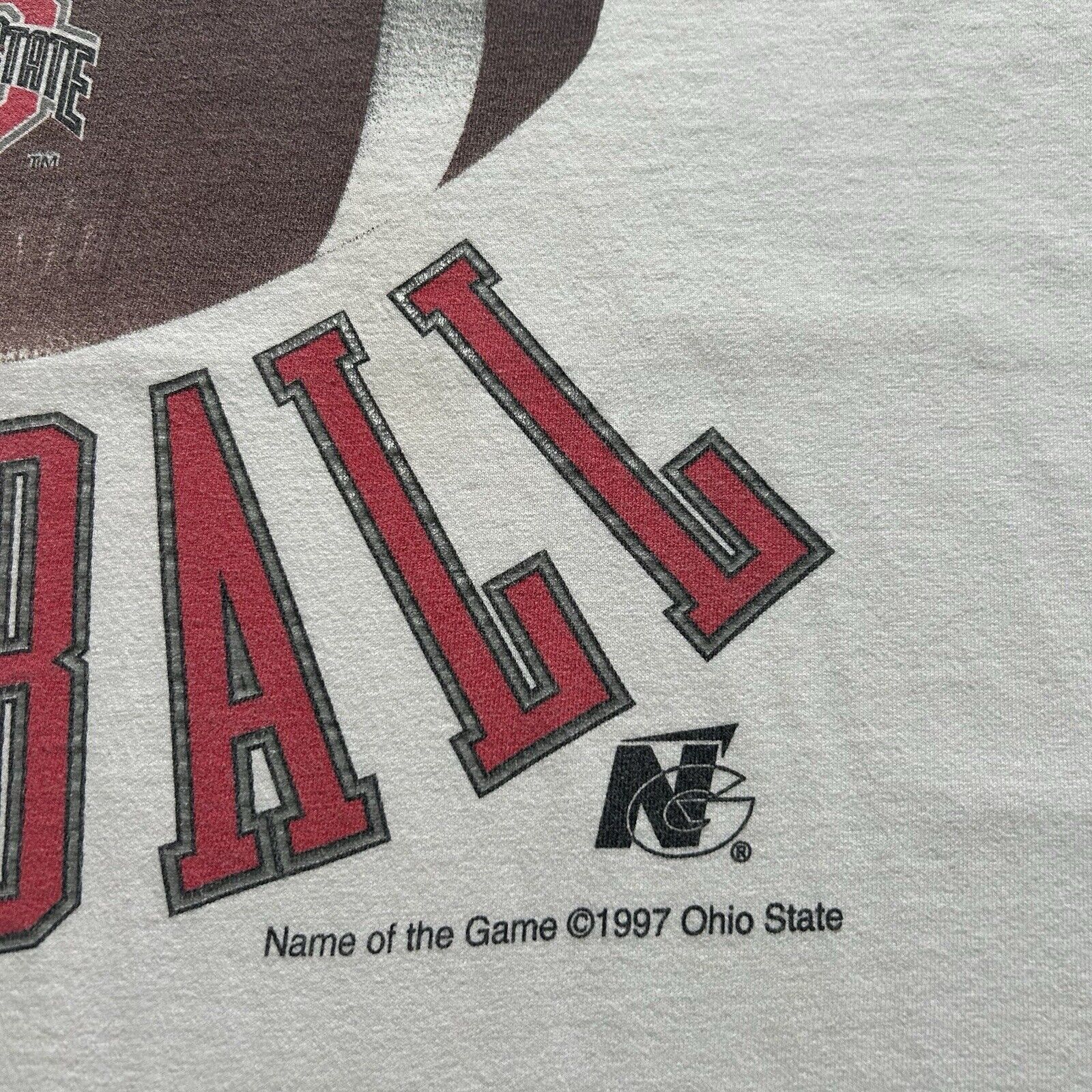 NCAA Vintage 1990s Ohio State Football NCAA Graphic T Shirt Large Size US L / EU 52-54 / 3 - 7 Thumbnail