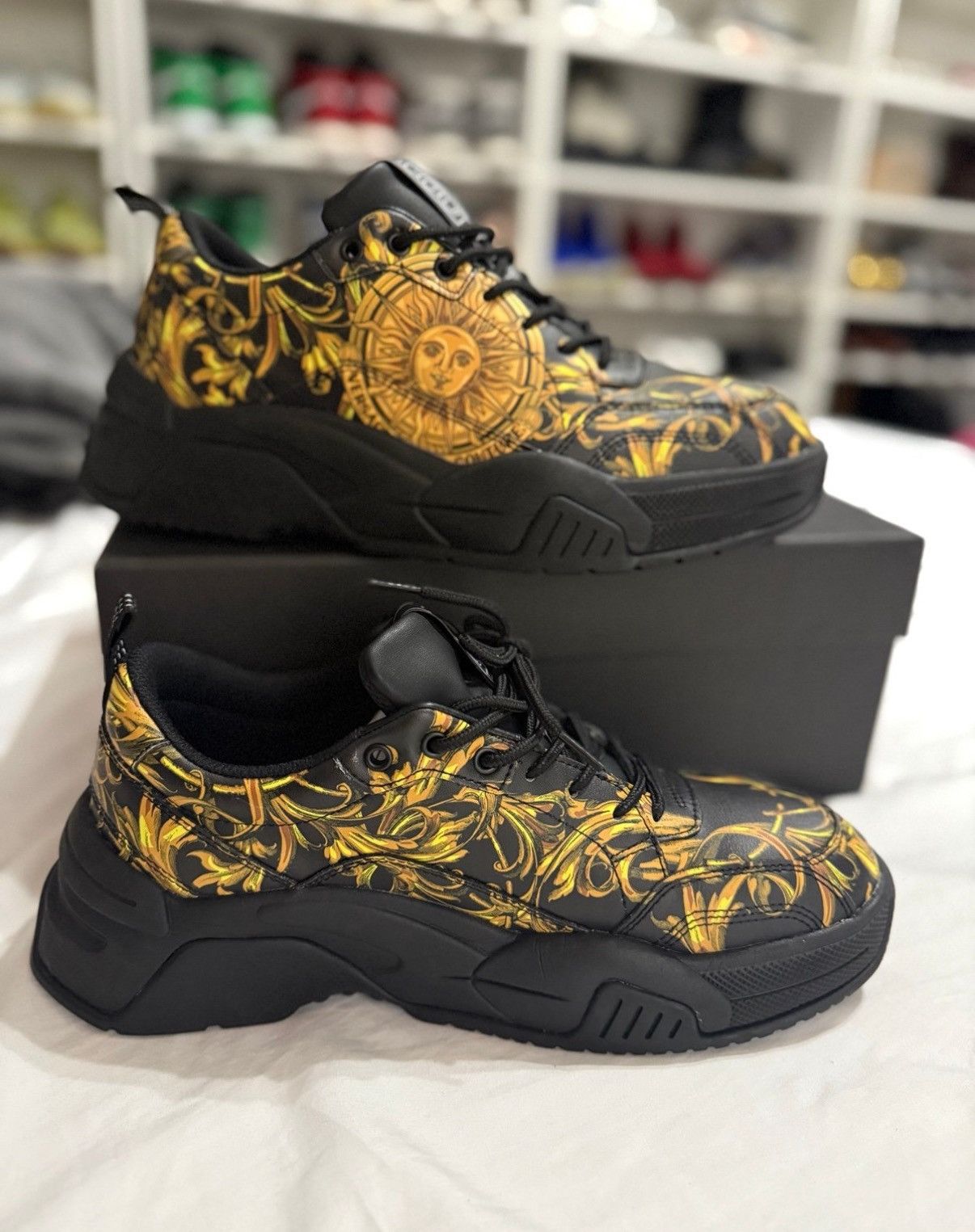 Versace Jeans Couture Versace jeans couture "Scarpa" sneaker with calf leather Size US 10 / EU 43 - 3 Thumbnail