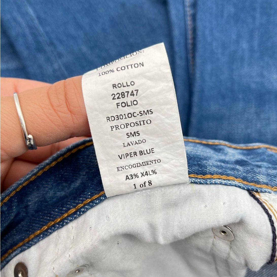 RE/DONE RE/DONE | The Marielou in Viper Blue Wide Leg Jeans 25 Size 25" / US 0 / IT 36 - 13 Thumbnail