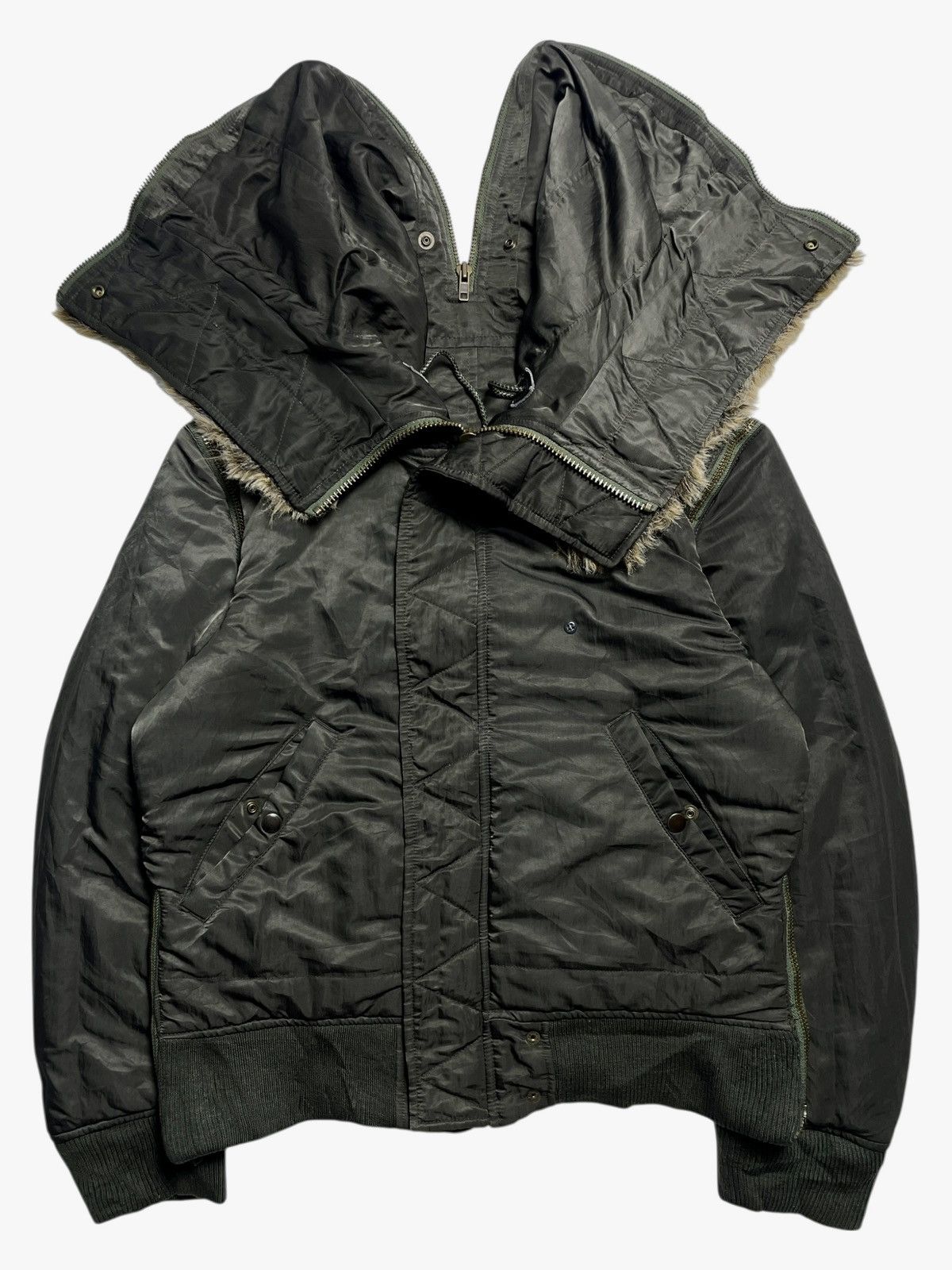 GOA 2000’sMen’s Bigi - Cyber Military N2BStyle Bomber Fur Jacket Size US M / EU 48-50 / 2 - 15 Thumbnail