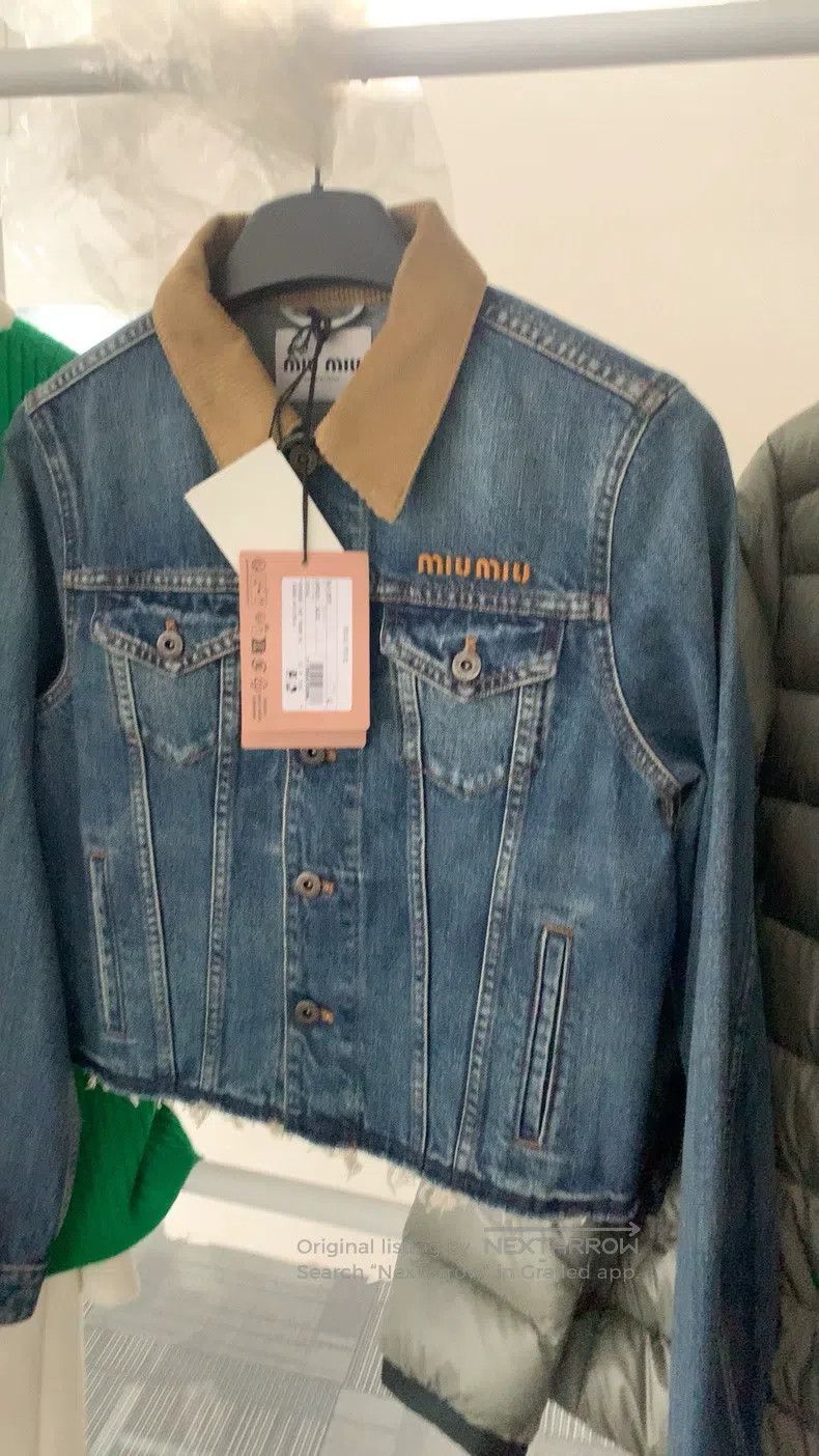 Miu Miu Miu Miu 42 Classic denim jacket Size L / US 10 / IT 46 - 2 Thumbnail