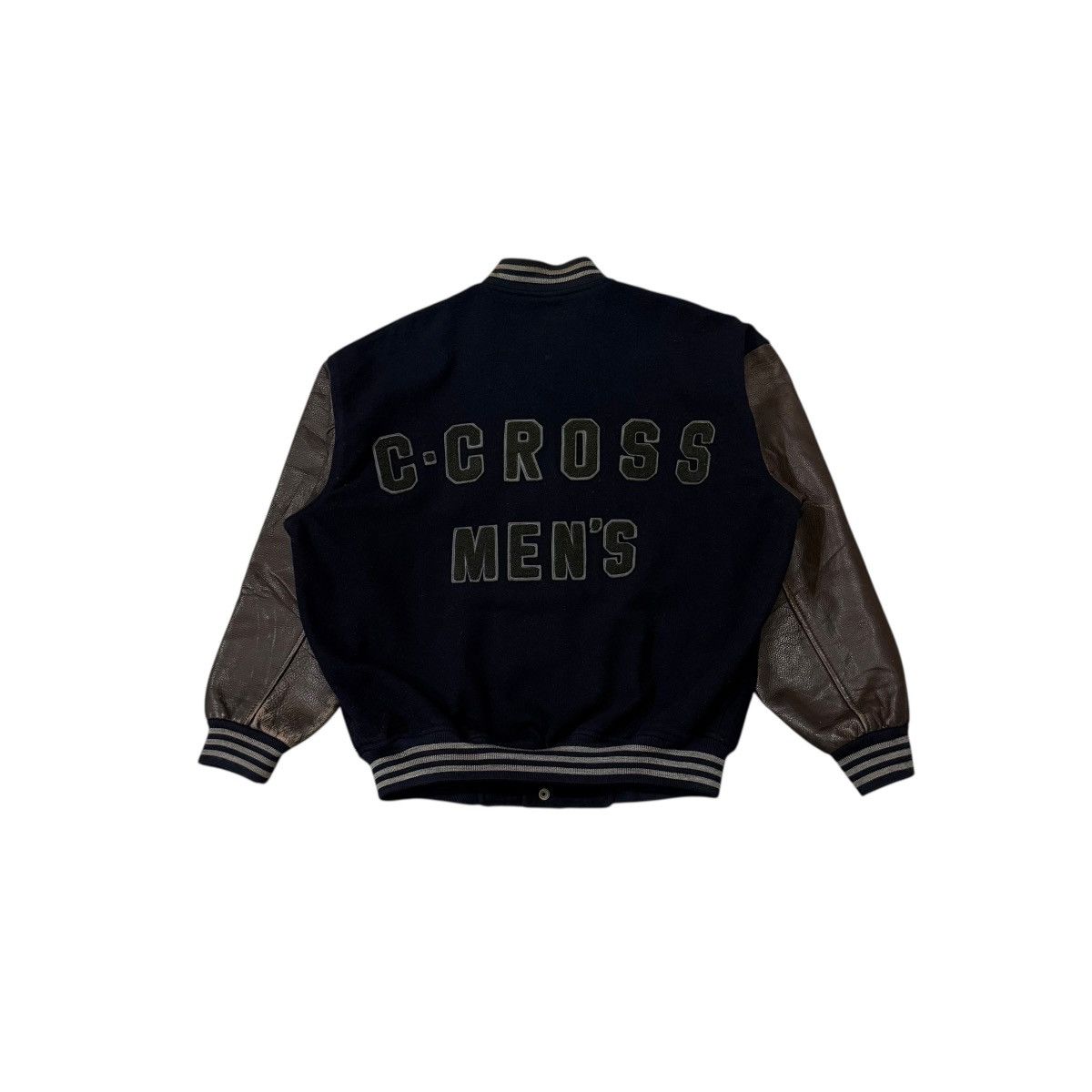 Vintage Claude Cross Mens Wool Leather Varsity Jacket