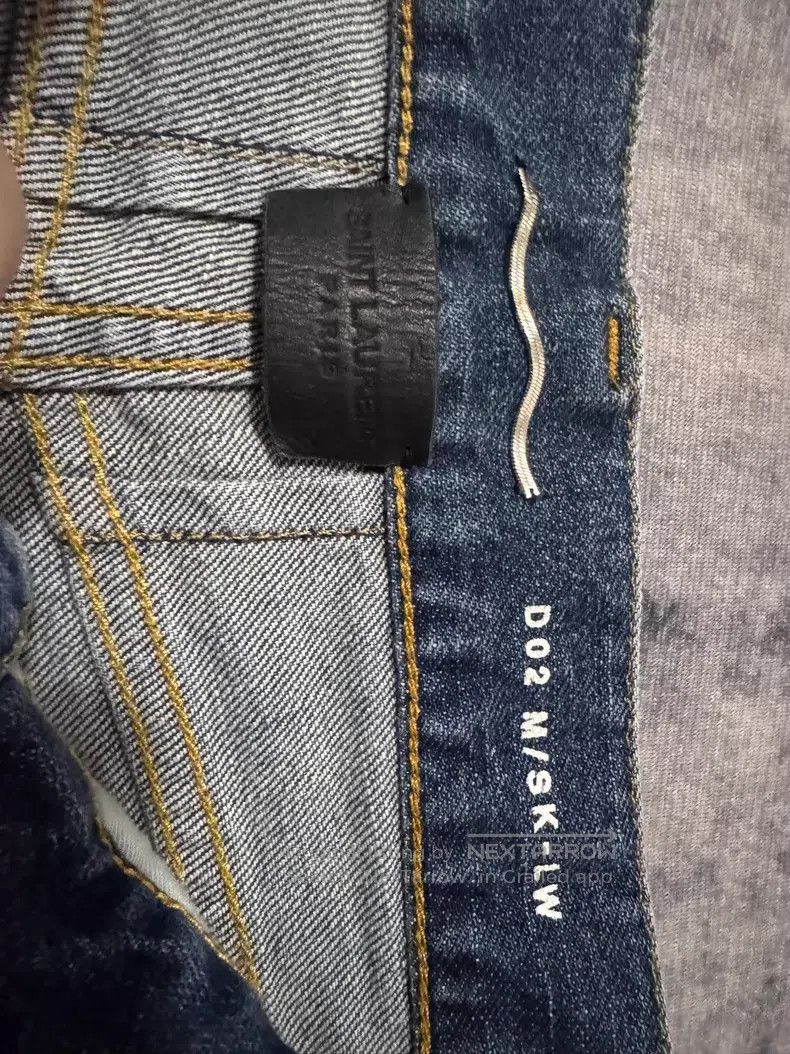 Saint Laurent Paris Saint Laurent Paris Light Blue Cat Claw Basic Denim Jeans Size US 28 / EU 44 - 6 Thumbnail