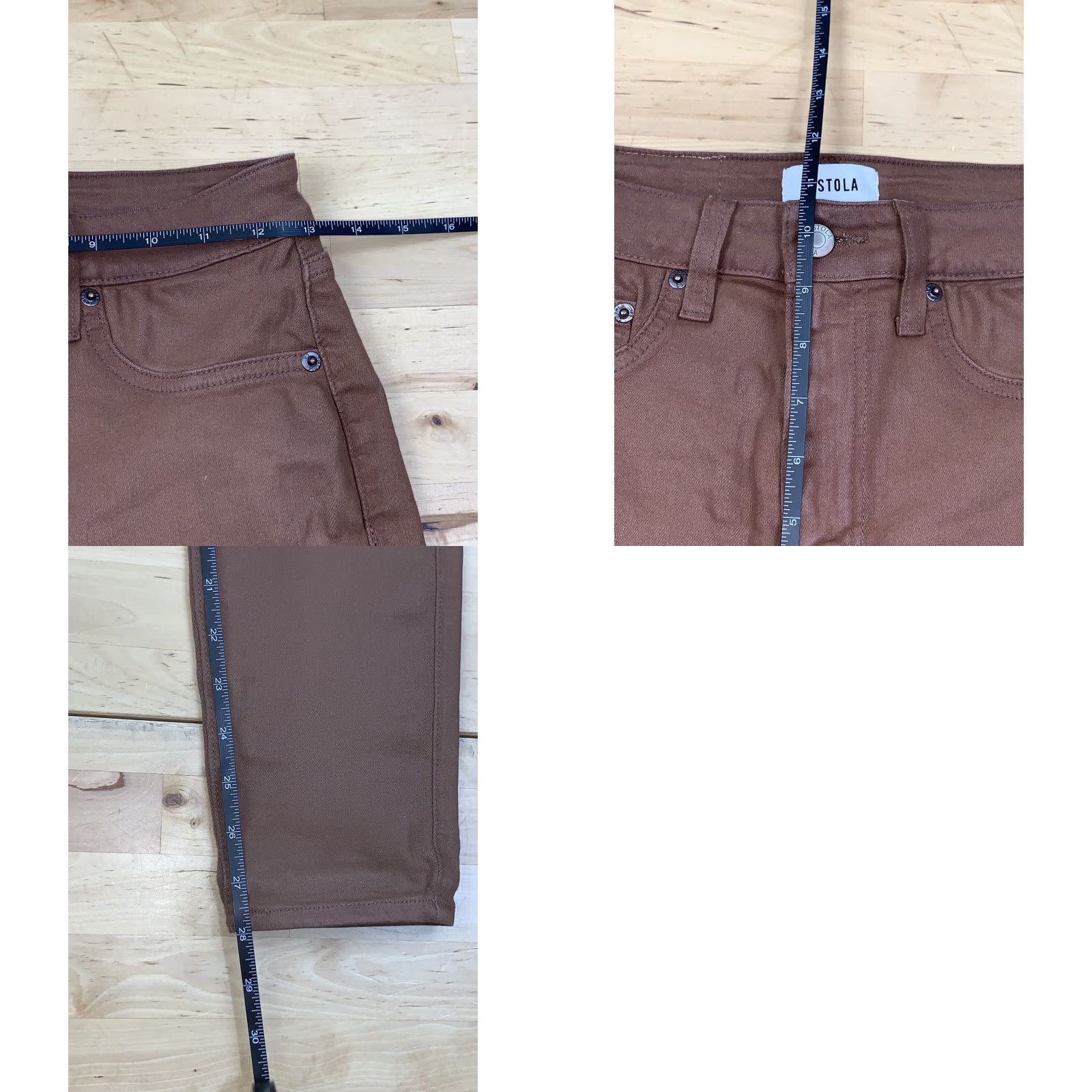 Pistola PISTOLA Womens Brown Pants Size 27 High Rise Skinny Chino #5130 Size 27" / US 4 / IT 40 - 8 Thumbnail