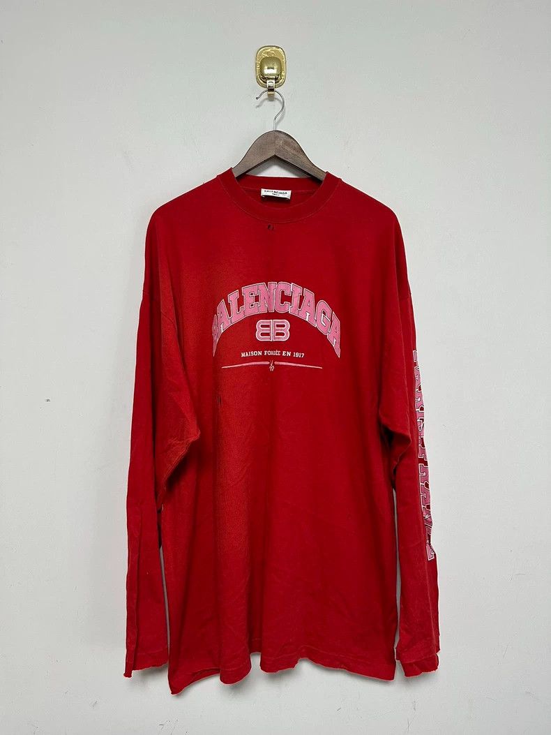Balenciaga Balenciaga Big destroyed scissors long sleeve Size US L / EU 52-54 / 3 - 1 Thumbnail