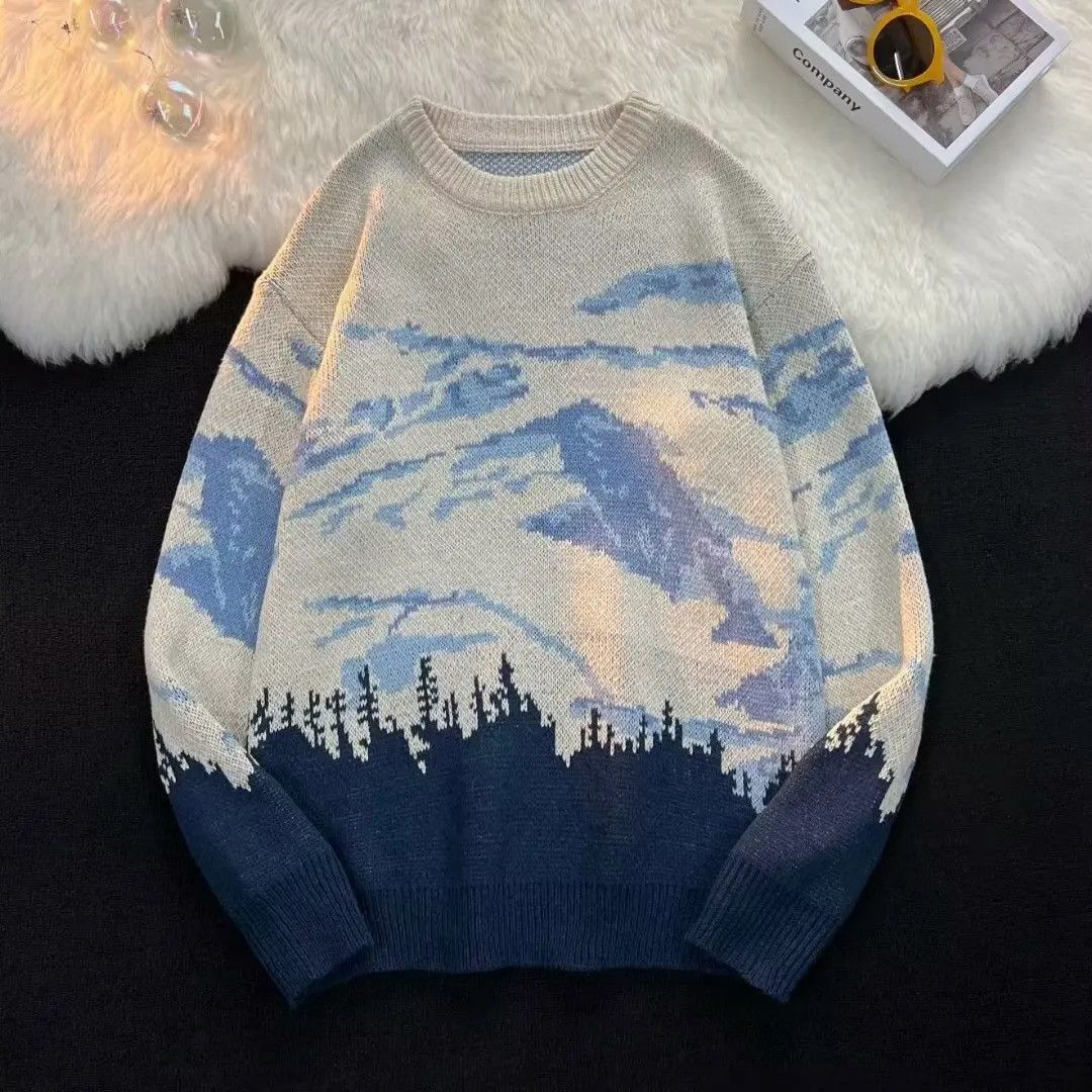 Designer × Japanese Brand Snow Mountain Round Neck Casual Knit Sweater Size US M / EU 48-50 / 2 - 2 Thumbnail