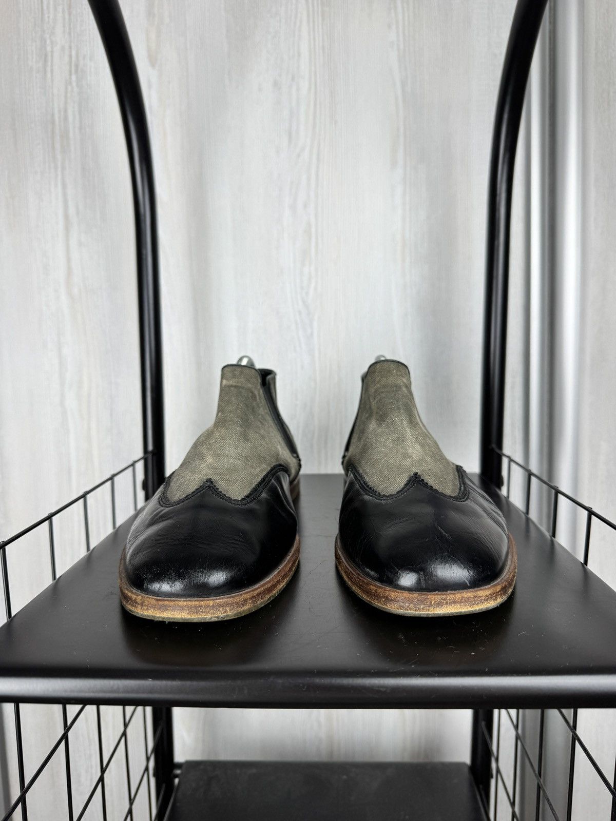 Barracuda Barracuda Grey Canvas Black Leather light chelsea boots 42 Size US 9 / EU 42 - 6 Thumbnail