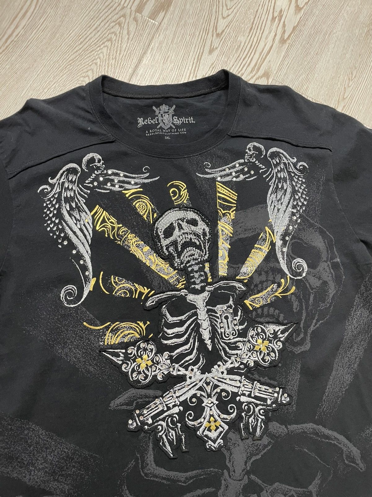 Japanese Brand Rebel Spirit Avant Garde tshirt size 3Xl Size US XXL / EU 58 / 5 - 4 Thumbnail