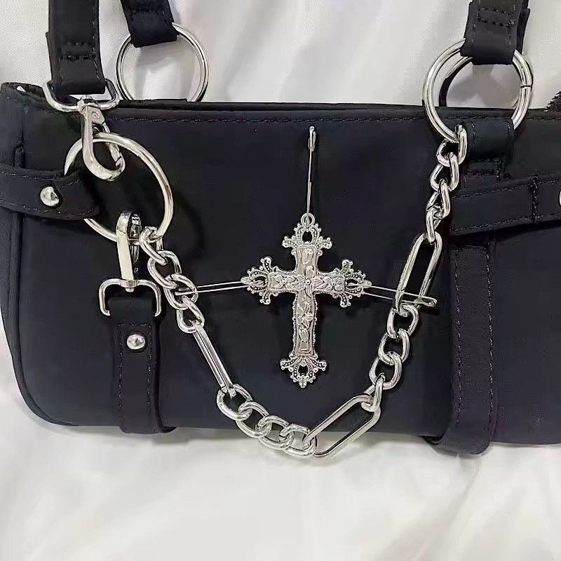 Other Gothic Punk Cross Black Mini Shoulder Chain Bag Size ONE SIZE - 3 Thumbnail