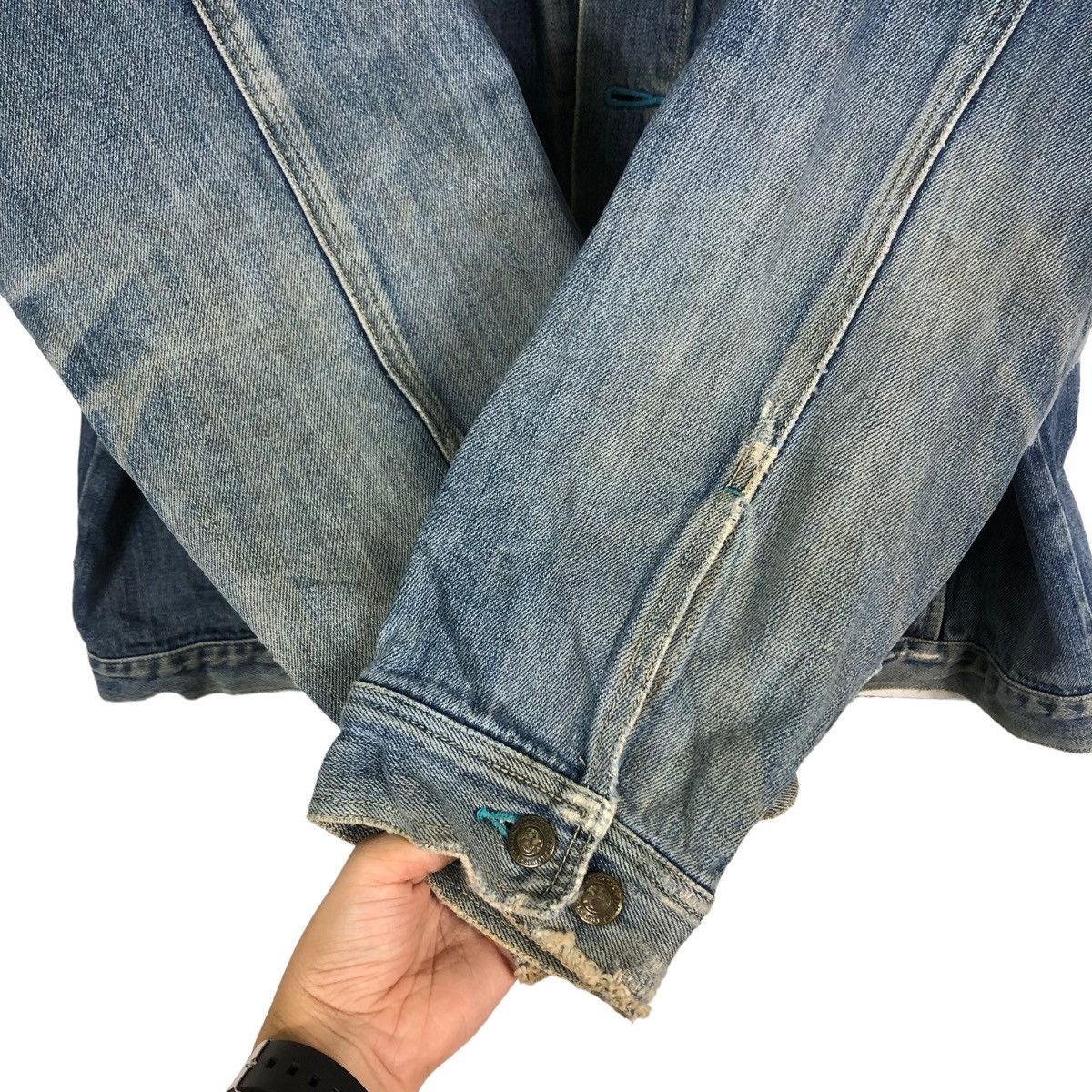 Japanese Brand 🔥90’s Vintage Denim Biker Jacket Iron Horse Big Logo Size US XL / EU 56 / 4 - 10 Thumbnail